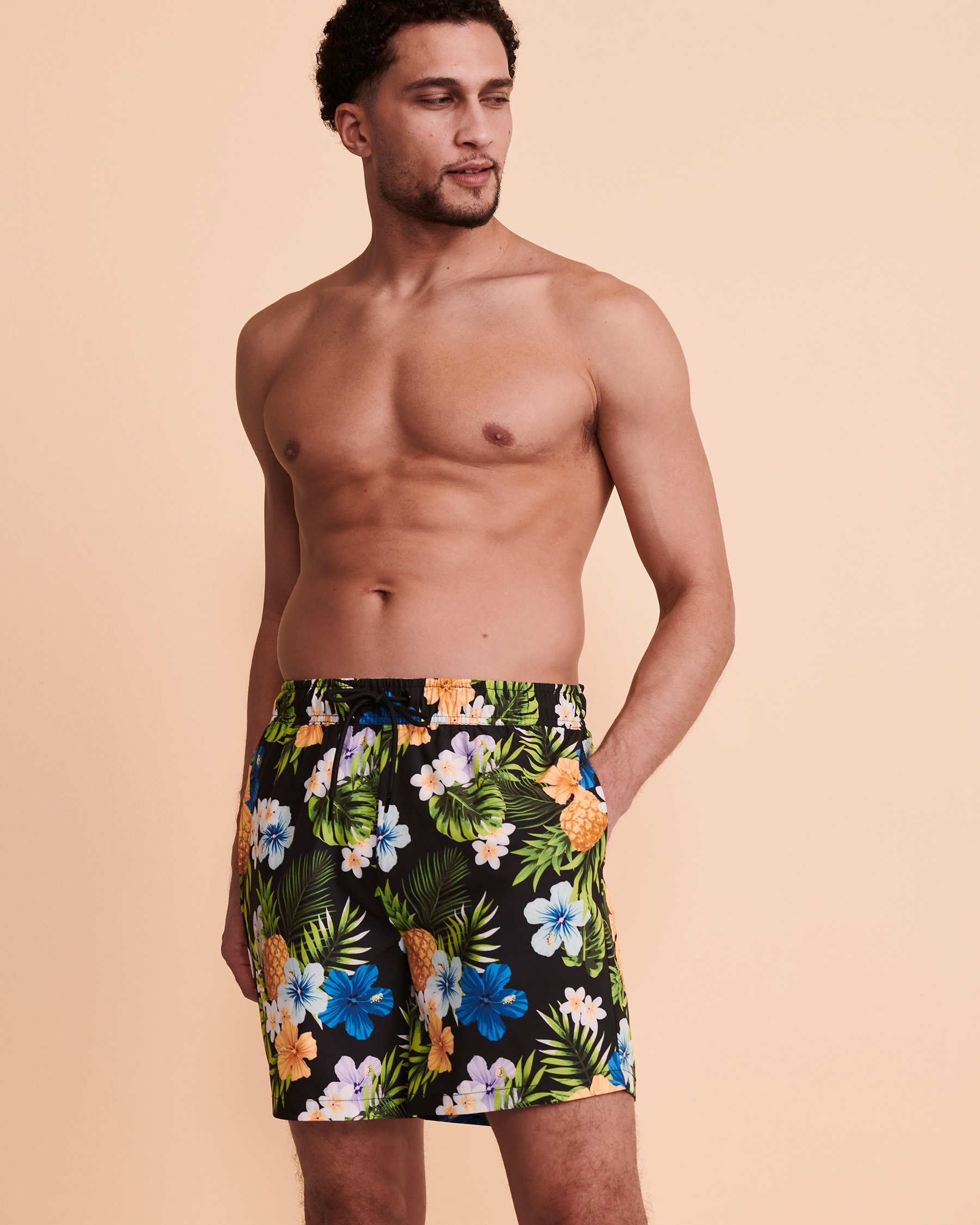 HAMABE Volley Swimsuit with Mesh Lining Pineapple 04200001 - View5