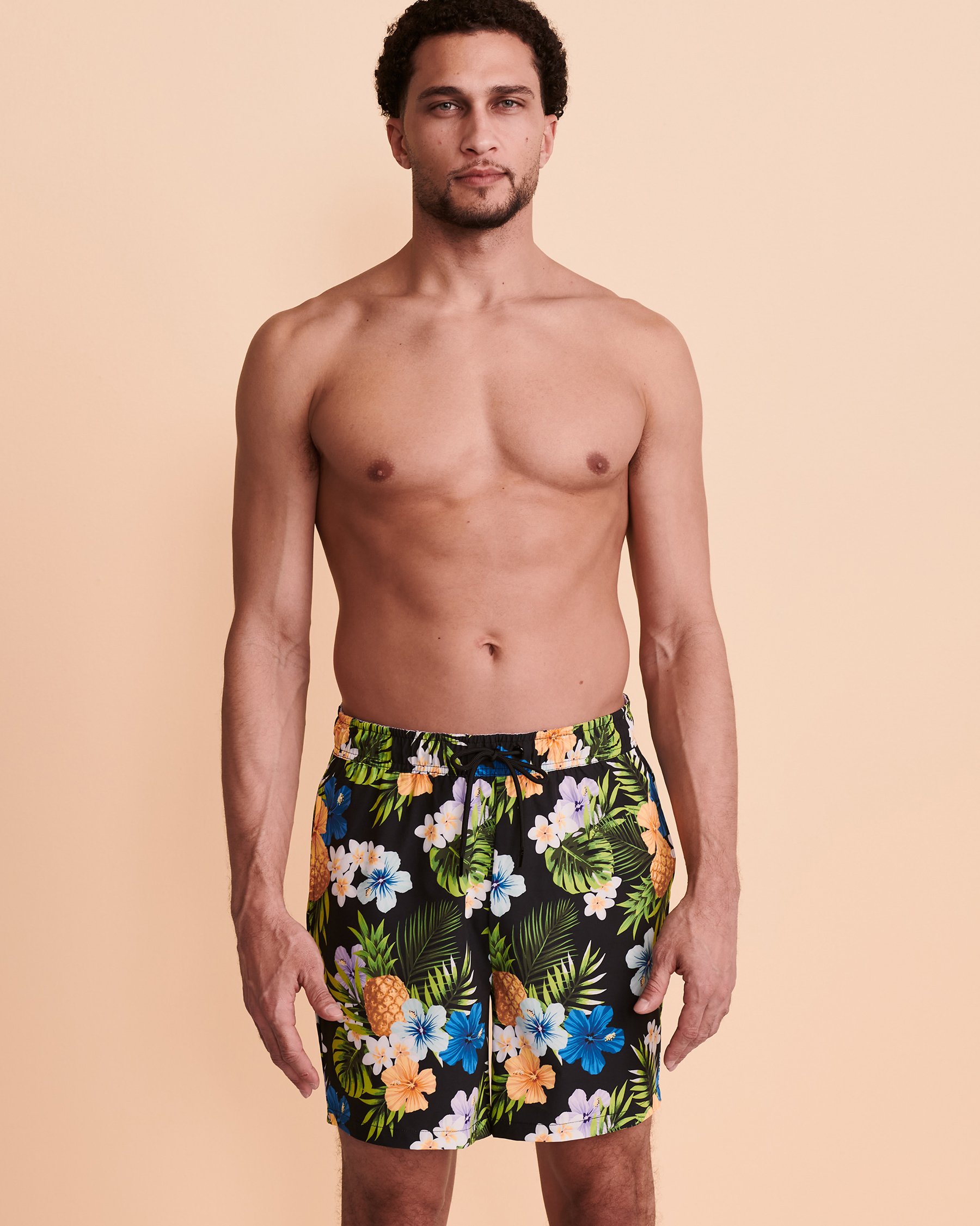 HAMABE Volley Swimsuit with Mesh Lining Pineapple 04200001 - View6