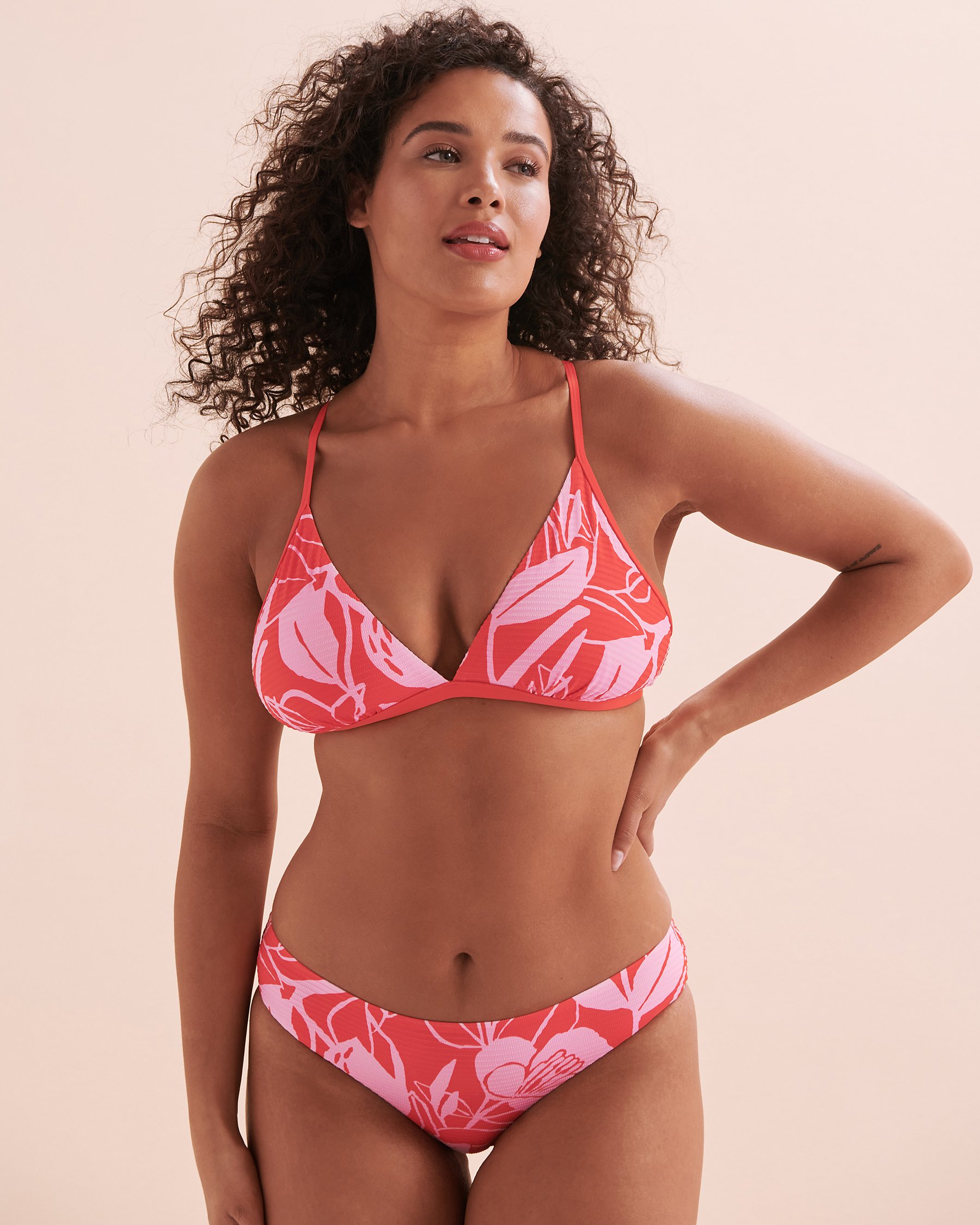 SKYE Haut de bikini triangle bonnet D Baja Jayme Rouge feu SK771119D - Voir4