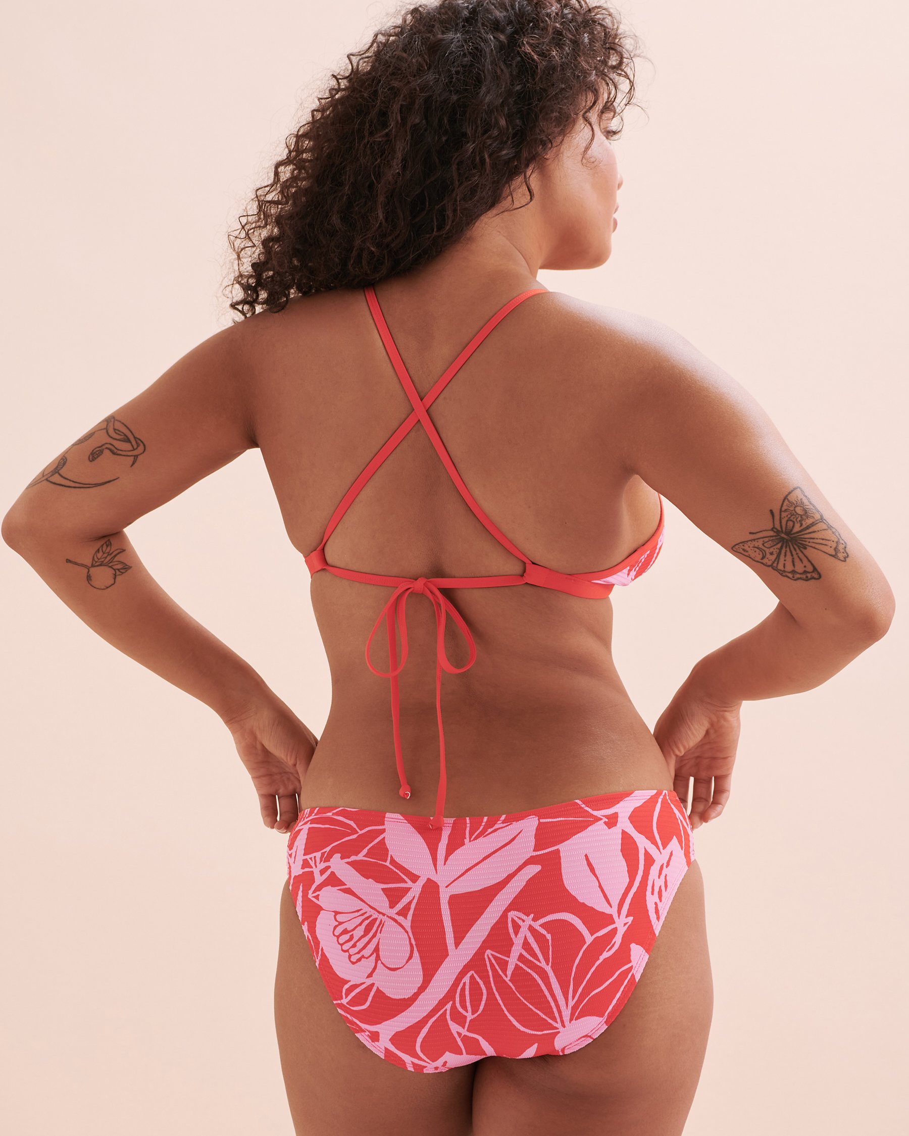 SKYE Haut de bikini triangle bonnet D Baja Jayme Rouge feu SK771119D - Voir6