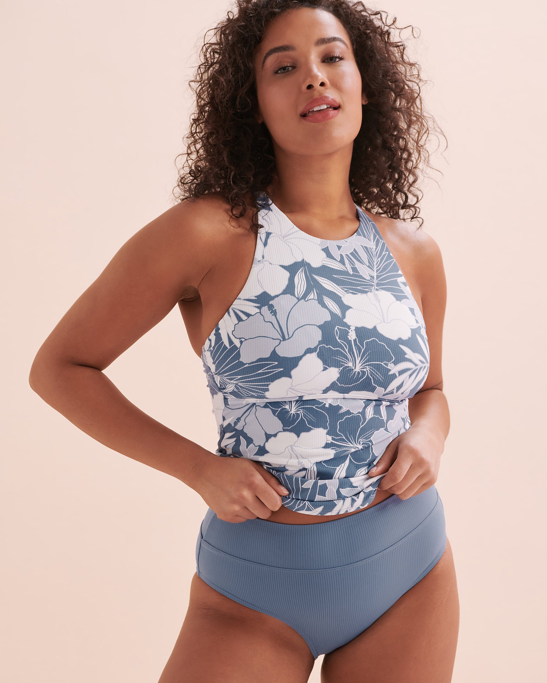 EAU DE SEA Oasis High Neck Tankini Top Oasis Blue 01100298 - View9