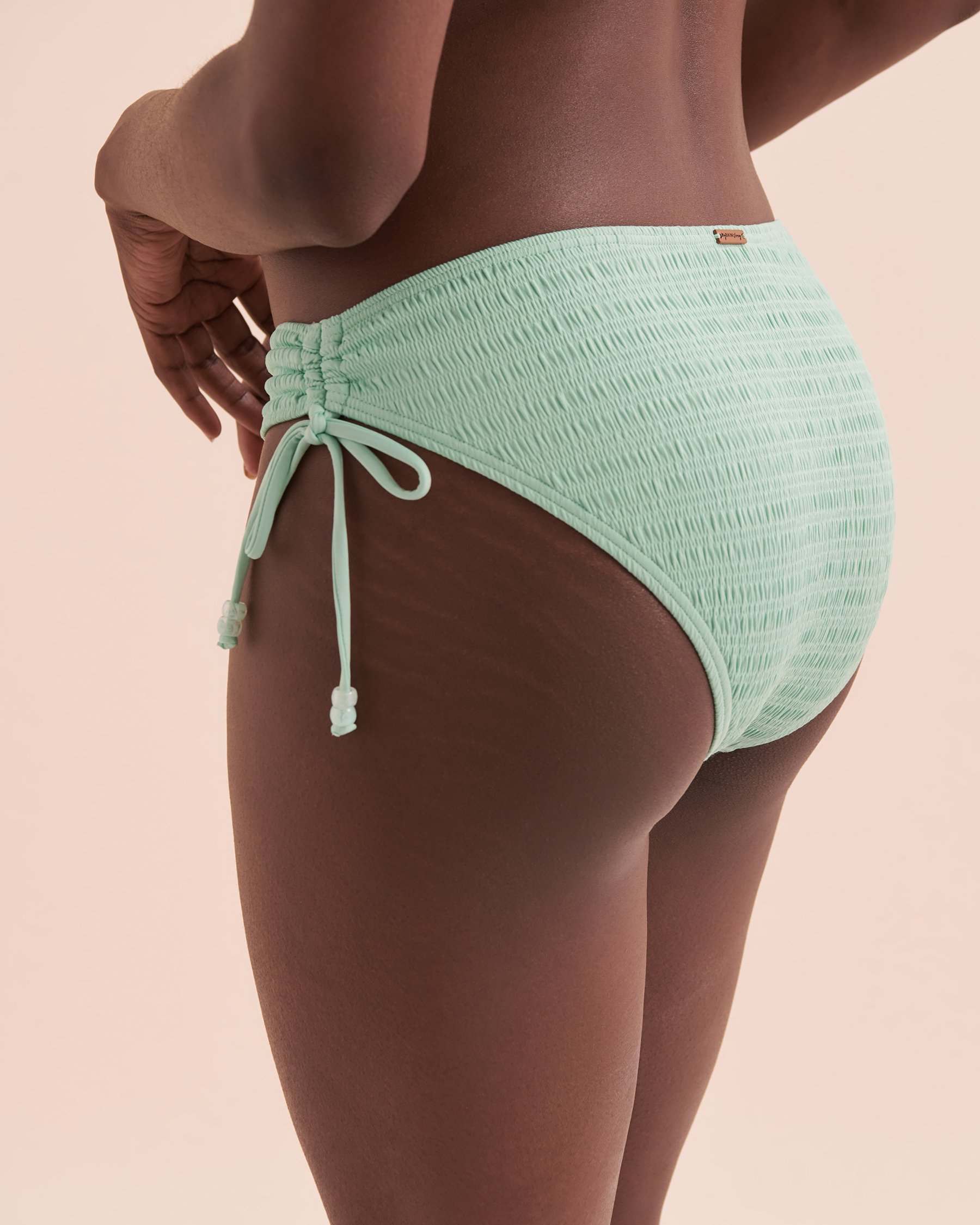 MY BIKINI STORY Bahamas Textured Side Tie Bikini Bottom Aqua 01300334 - View7