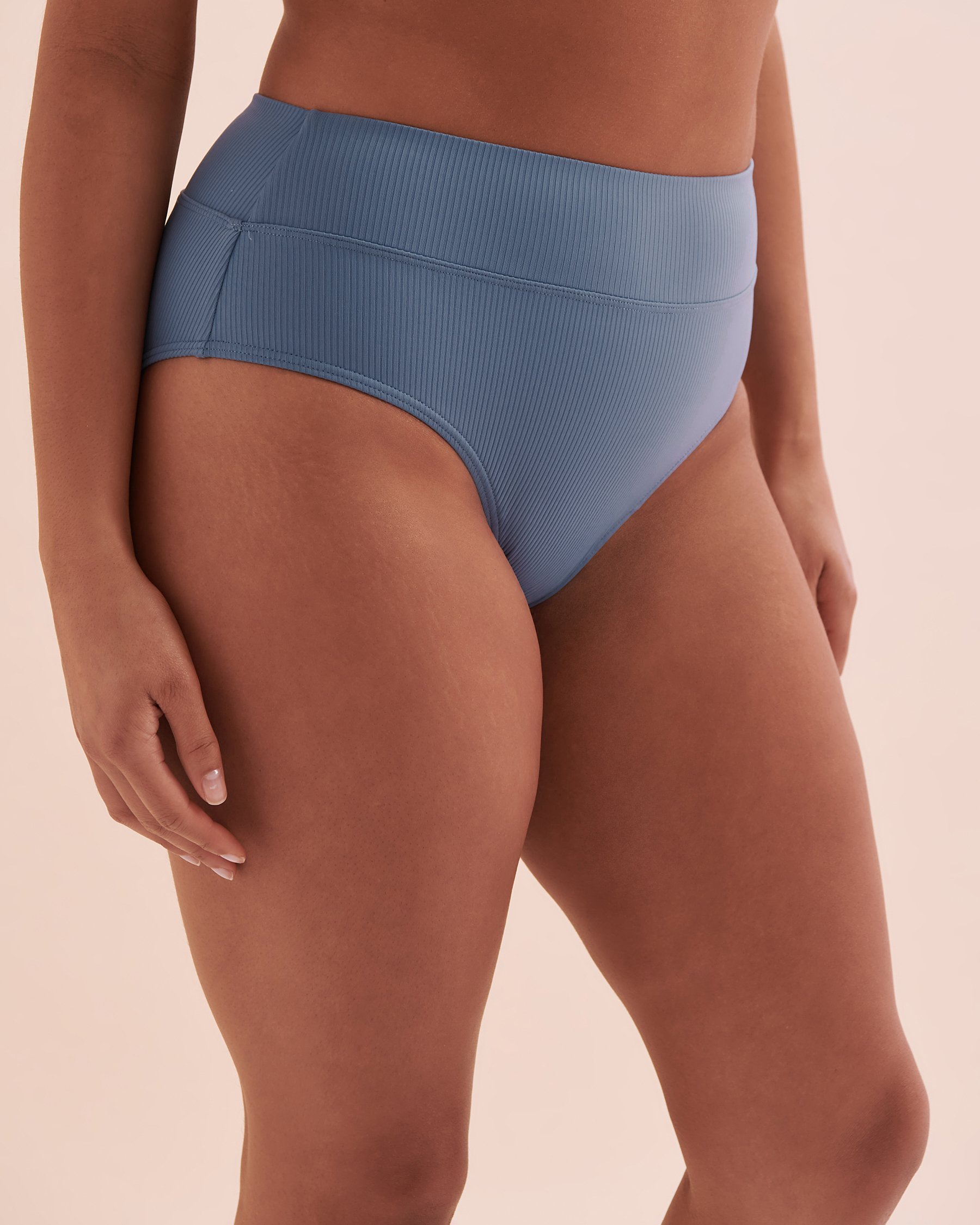 EAU DE SEA Bas de bikini taille haute Oasis Bleu 01300330 - Voir6