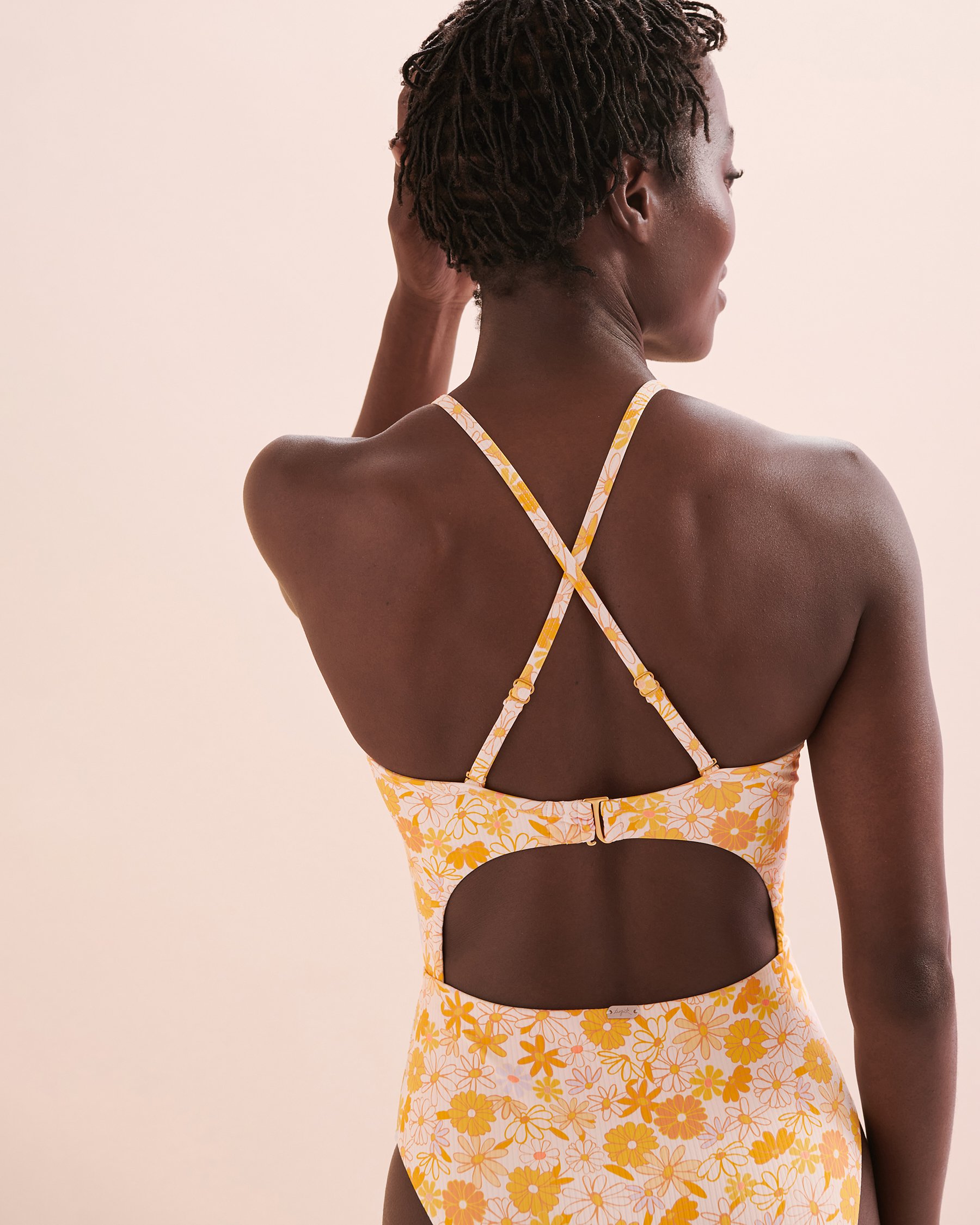 TROPIK Maillot une-pièce à découpes à fleurs rétro Fleurs rétro 01400069 - Voir8