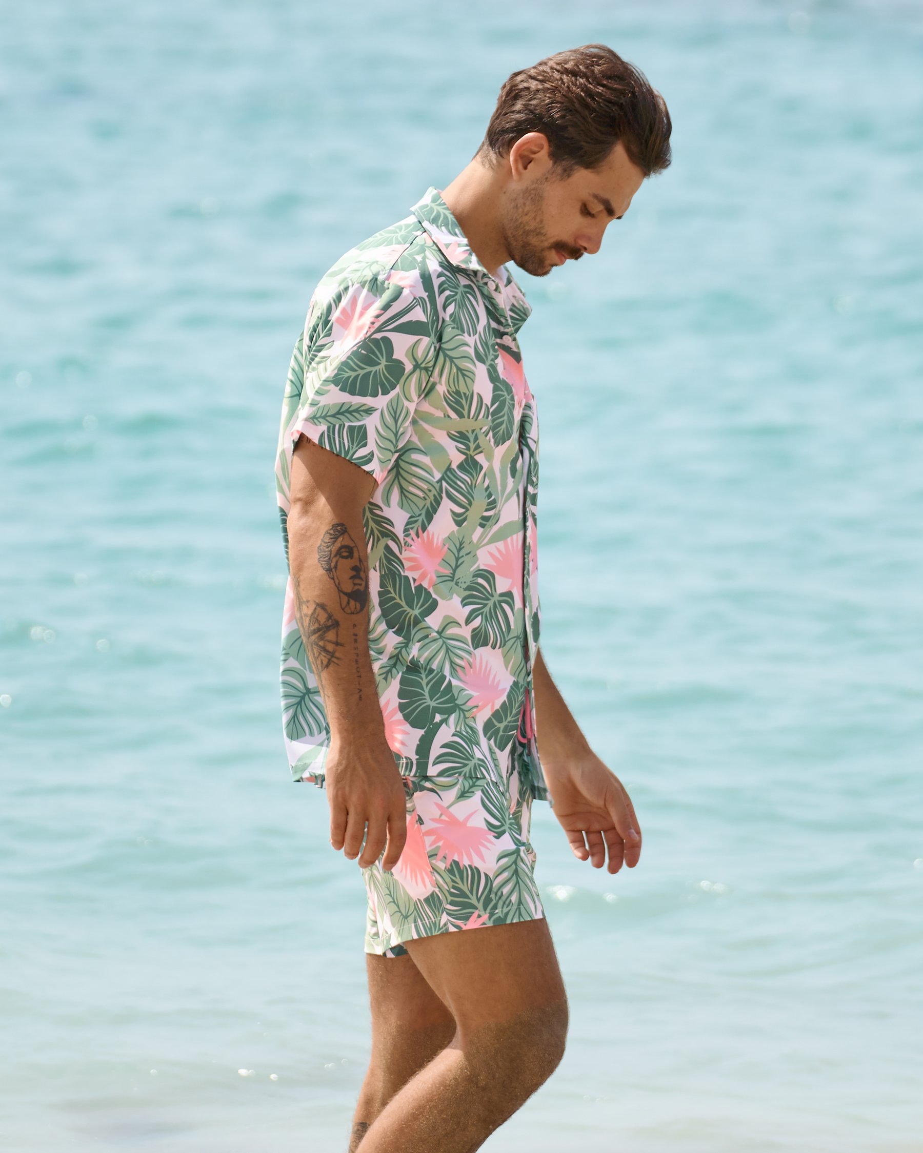 HAMABE Maillot volley Vert tropical 03100035 - View4