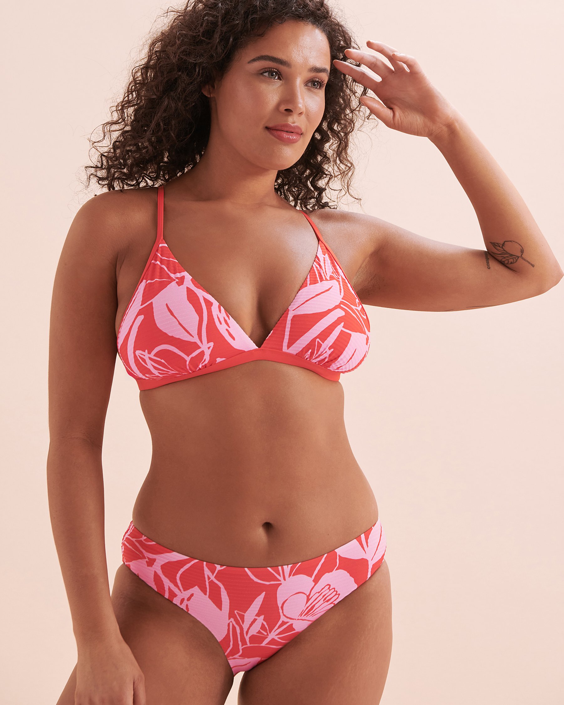SKYE Baja Jayme D Cup Triangle Bikini Top Fire Red SK771119D - View9