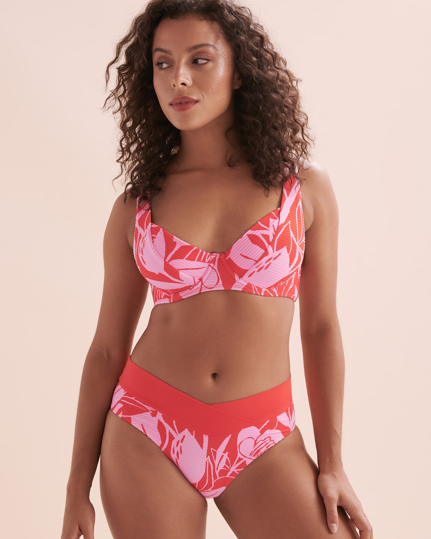SKYE Haut de bikini plongeant Baja Akila Rouge feu SK771174 - Voir5