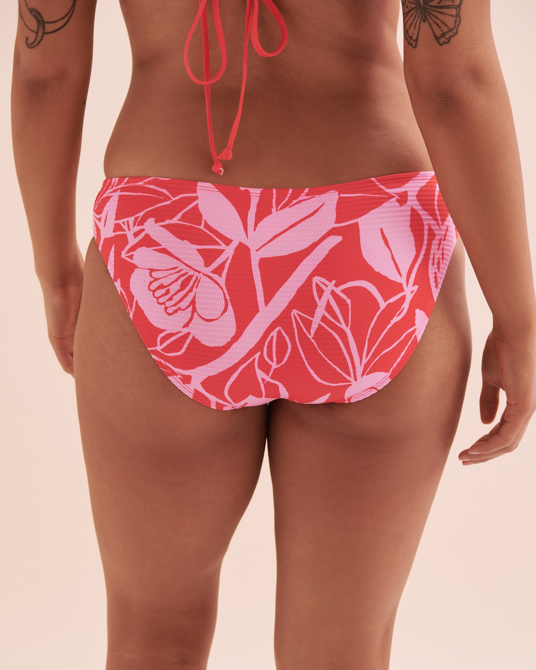SKYE Baja Melanie Low Rise Bikini Bottom Fire Red SK77135 - View4