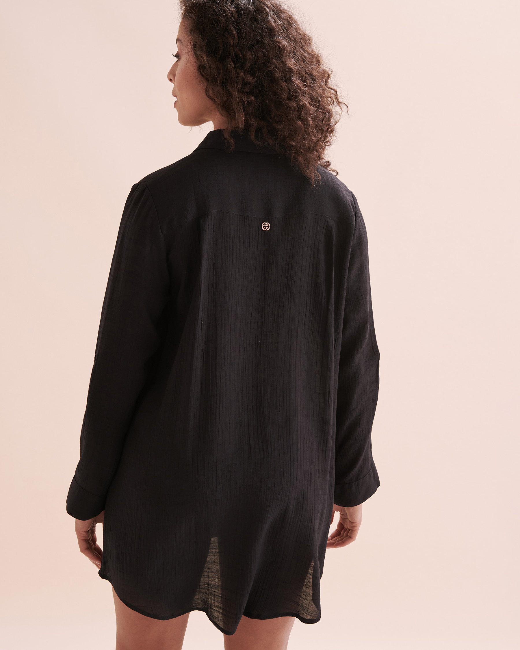 TURQUOISE COUTURE Voile Shirt Black 02100023 - View2