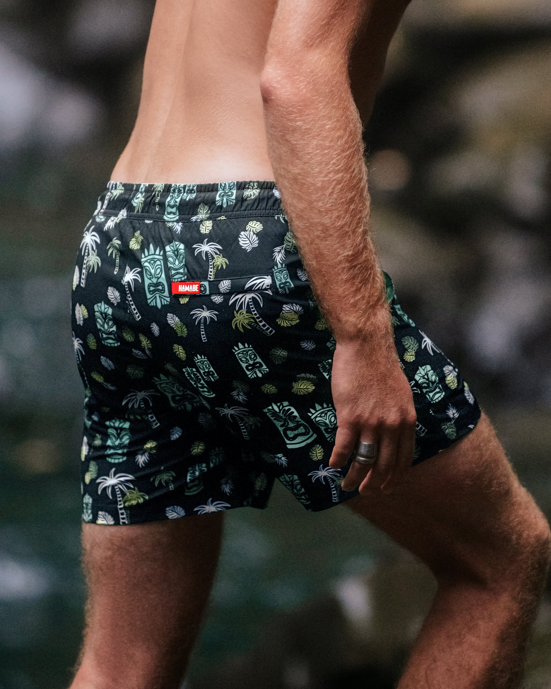 HAMABE Volley Swimsuit Blue Tiki Island 03100036 - View1