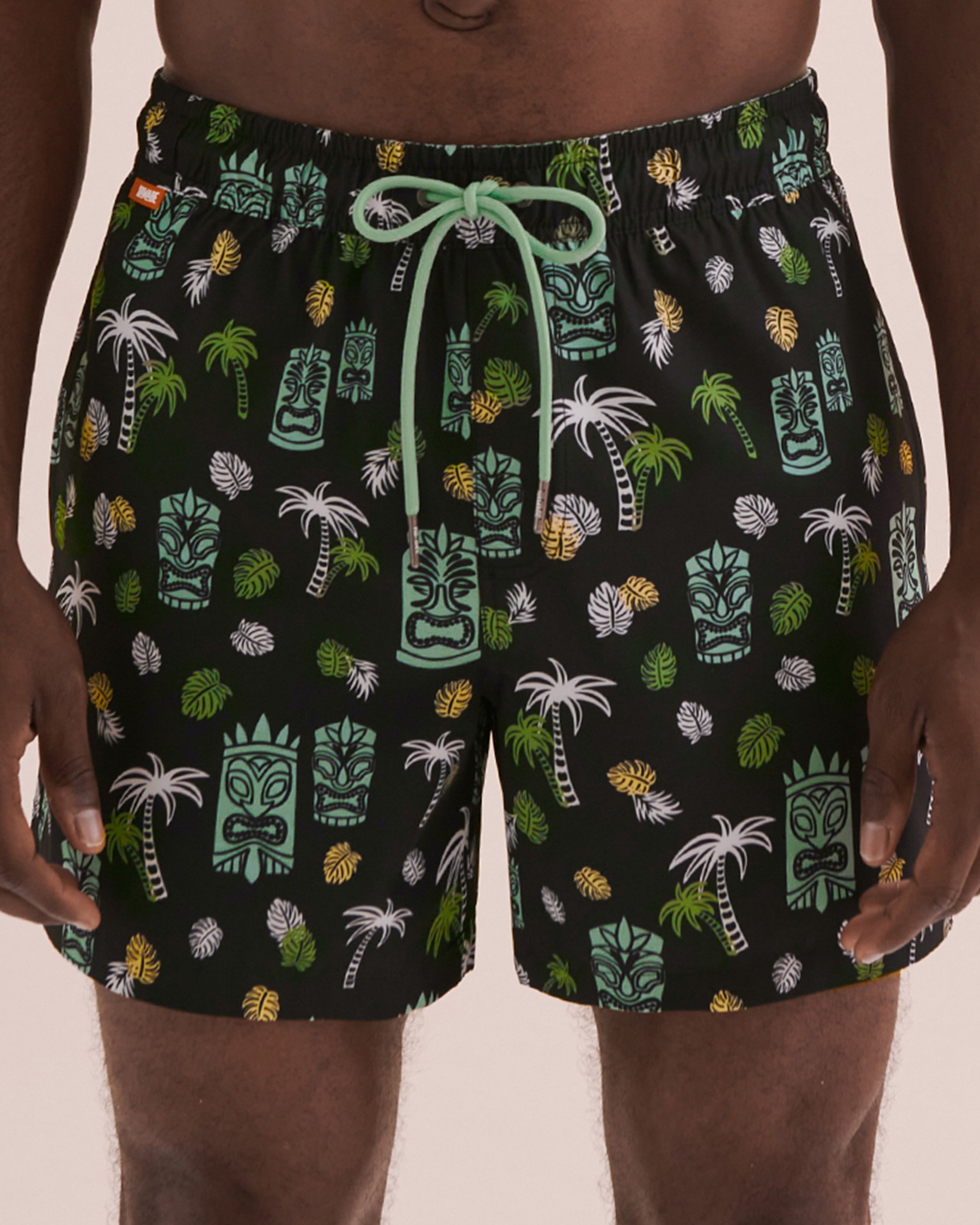 HAMABE Volley Swimsuit Blue Tiki Island 03100036 - View3