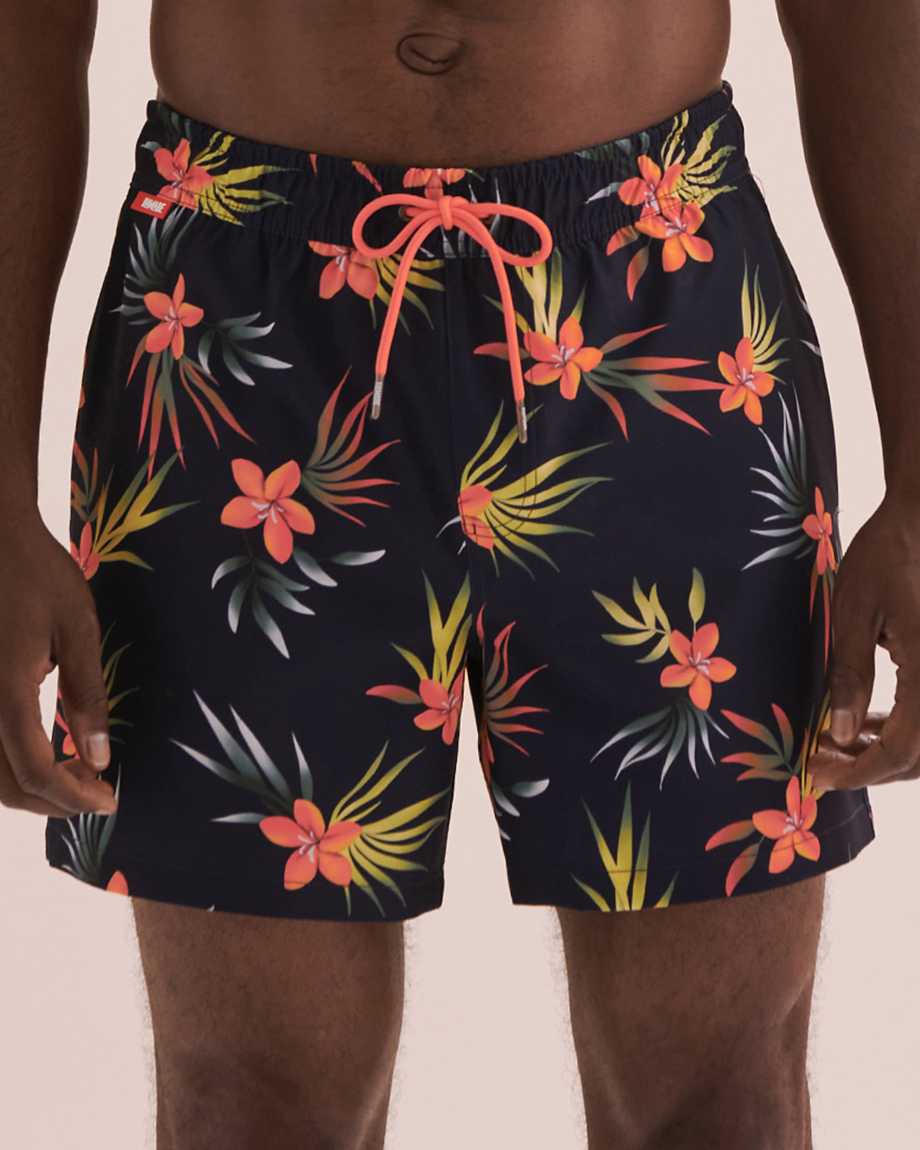 HAMABE Volley Swimsuit Navy/Tropics 03100036 - View1