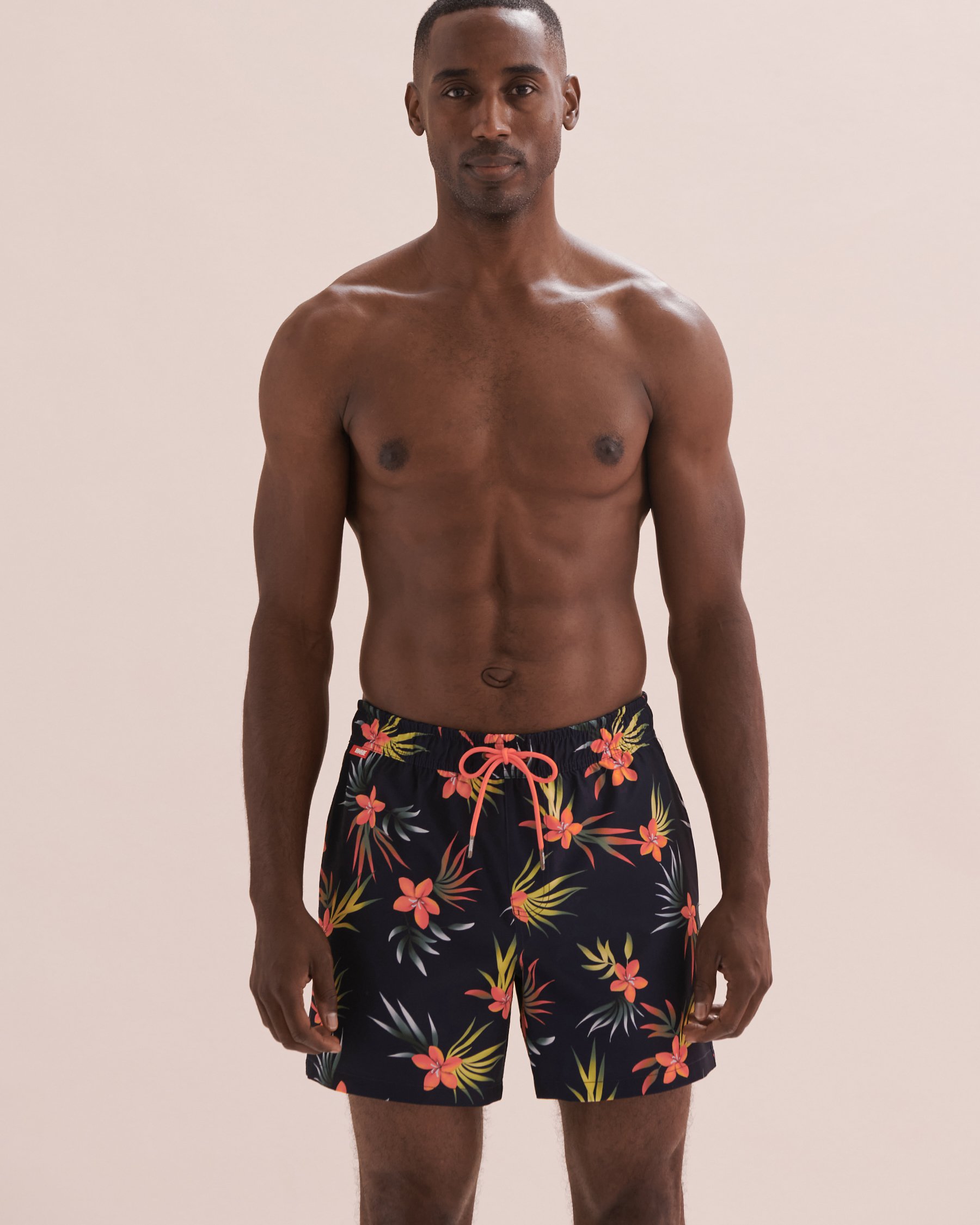 HAMABE Volley Swimsuit Navy/Tropics 03100036 - View6