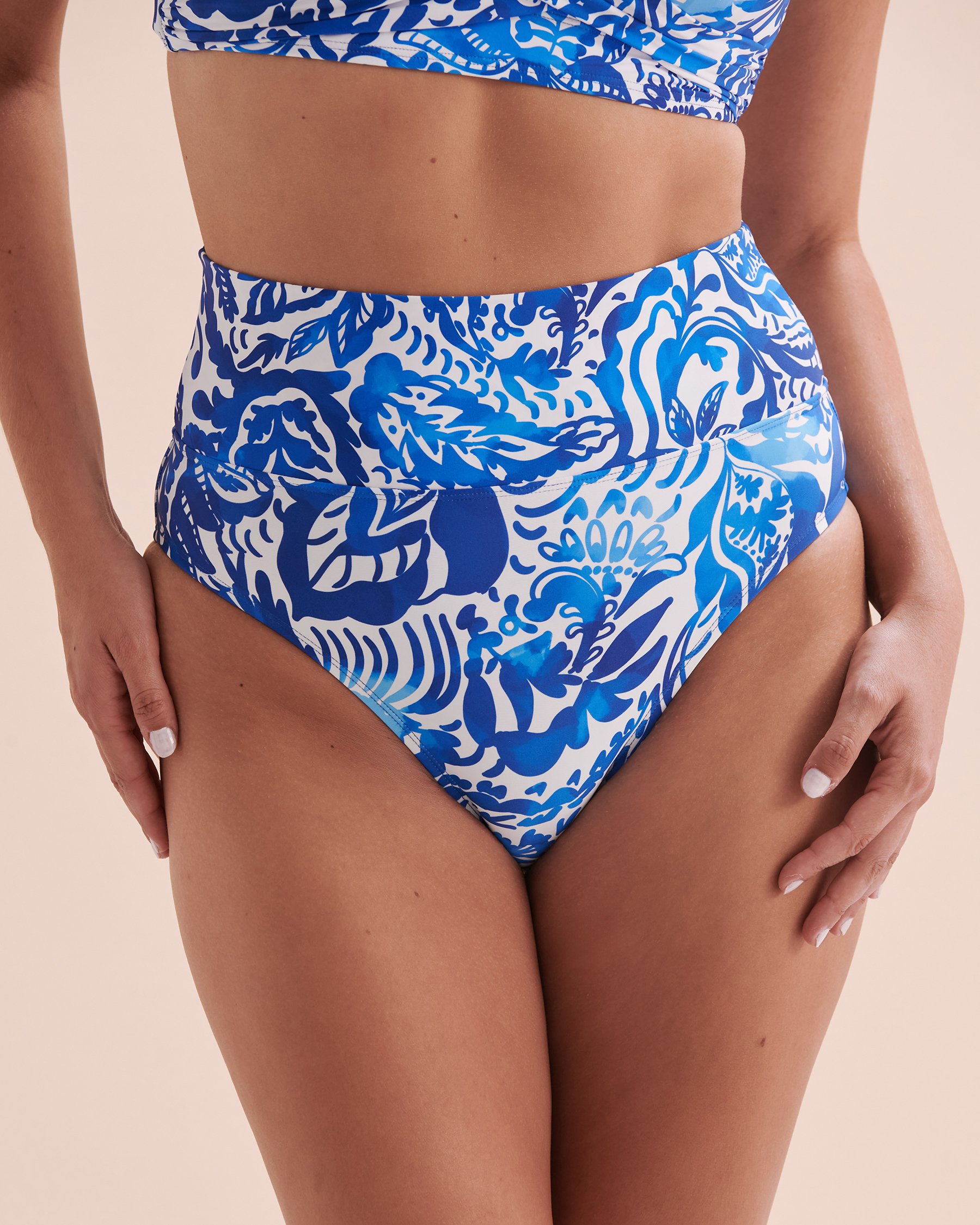 JANTZEN Bas de bikini Arabesque Barbara Bleu cobalt JZ25230H - View2