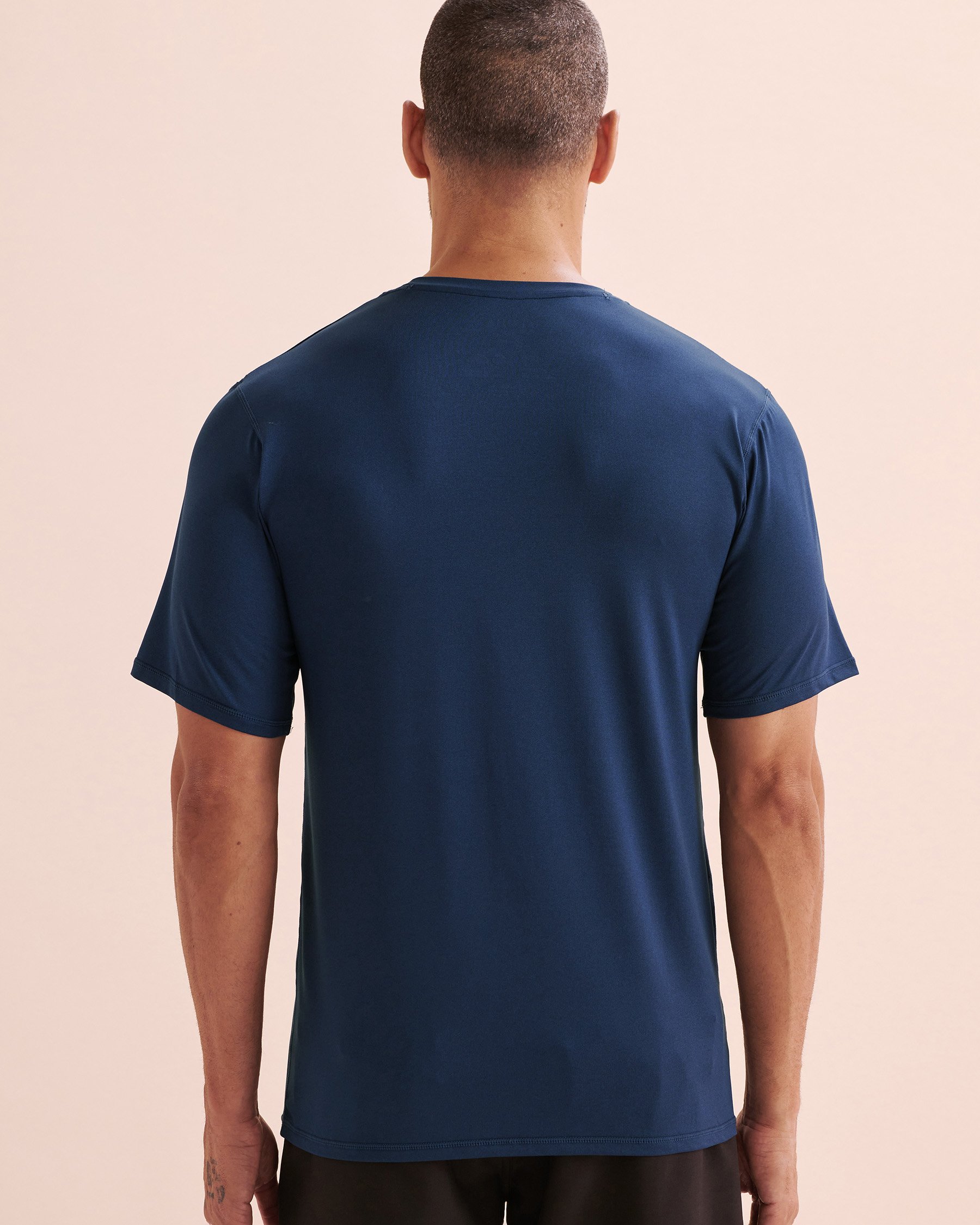 LUCKY ALOHA Interval Short Sleeve Rashguard Navy INT7490 - View2