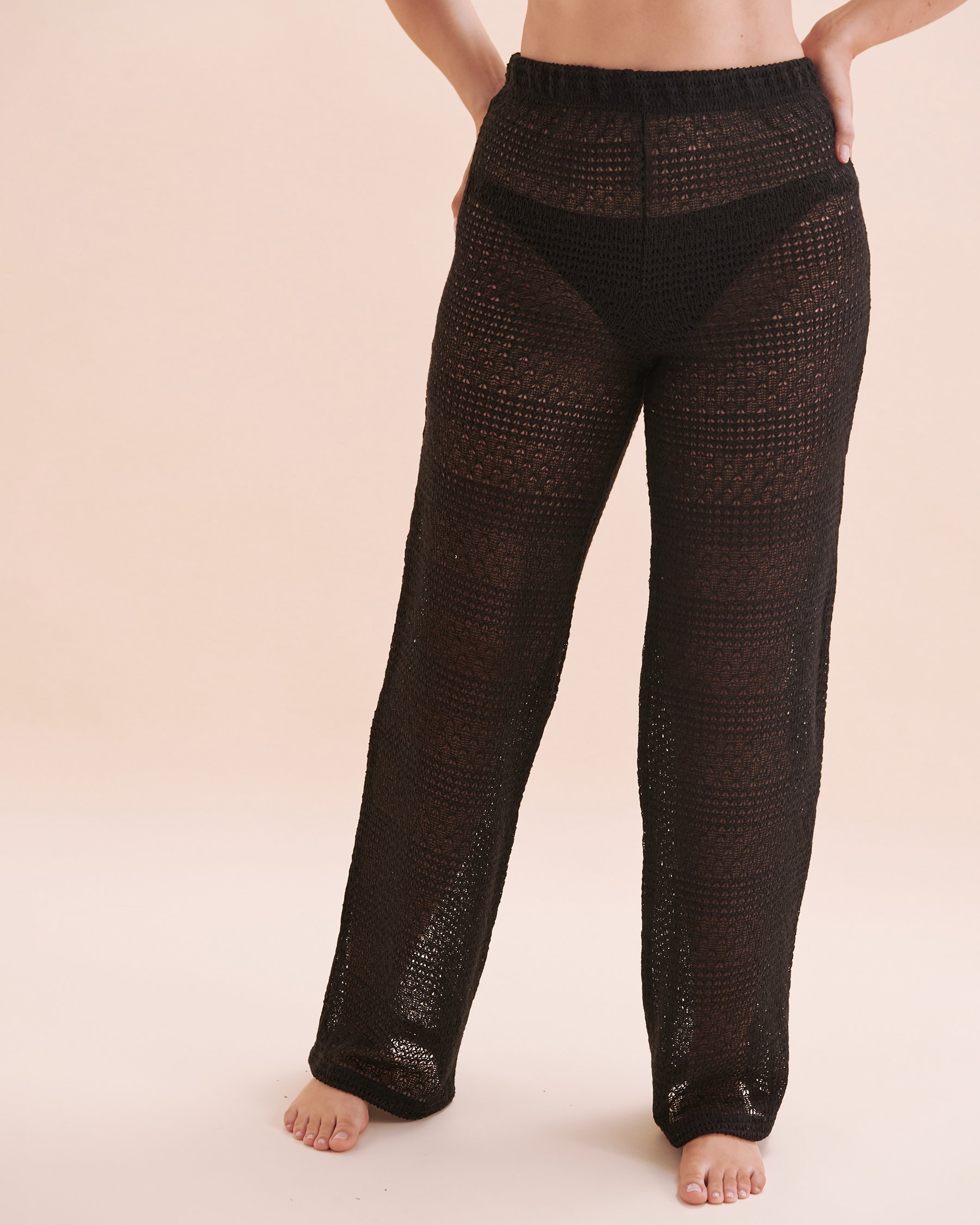 COVER ME Pantalon Moroccan Crochet Noir 25027025 - View1