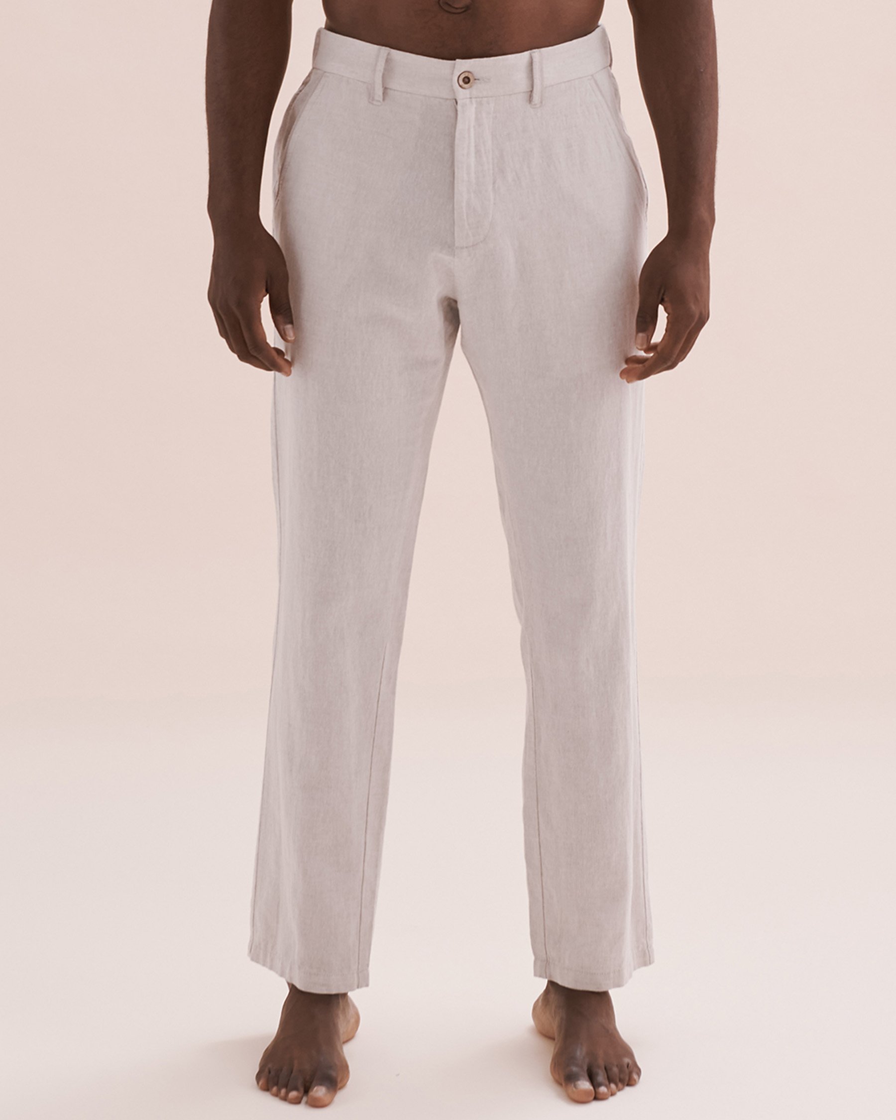 PUBLIC BEACH Linen Pants Off-white PB7101BIK - View1