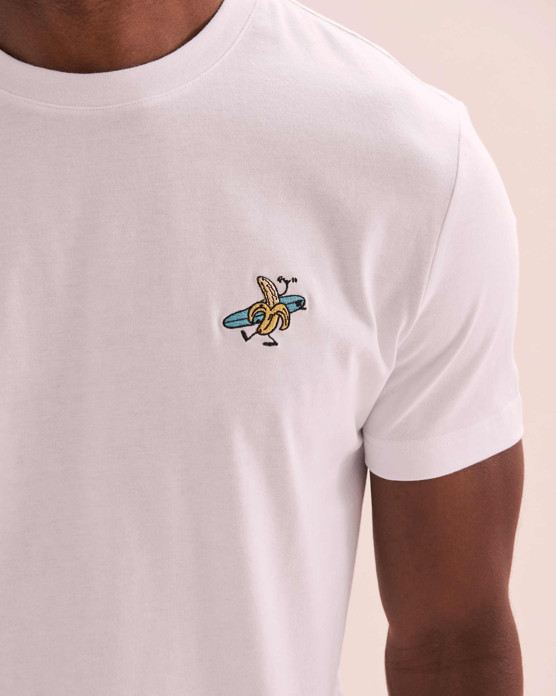 BERMIES T-shirt Surf Banana Blanc SURF BANANA - Voir6