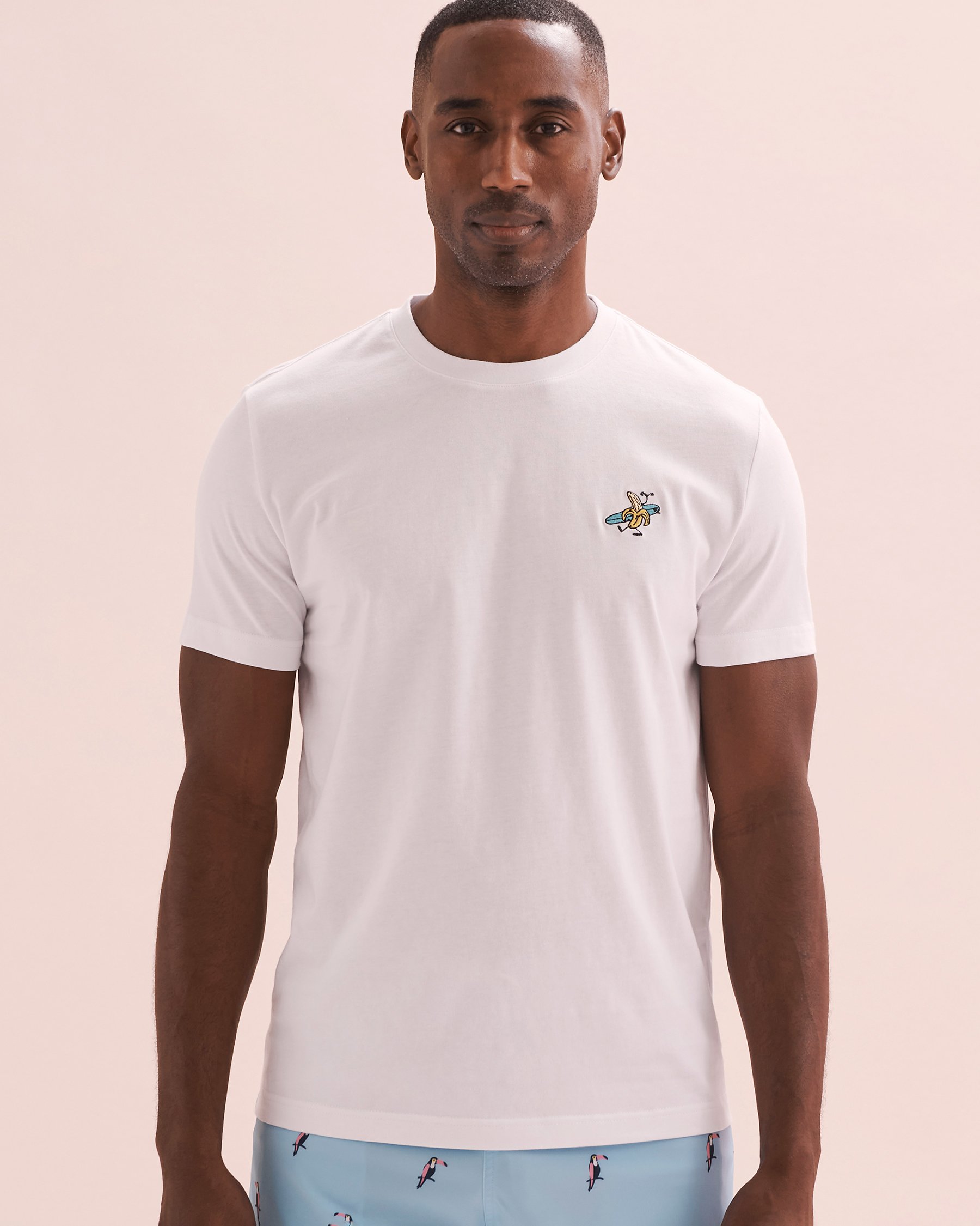 BERMIES T-shirt Surf Banana Blanc SURF BANANA - Voir7