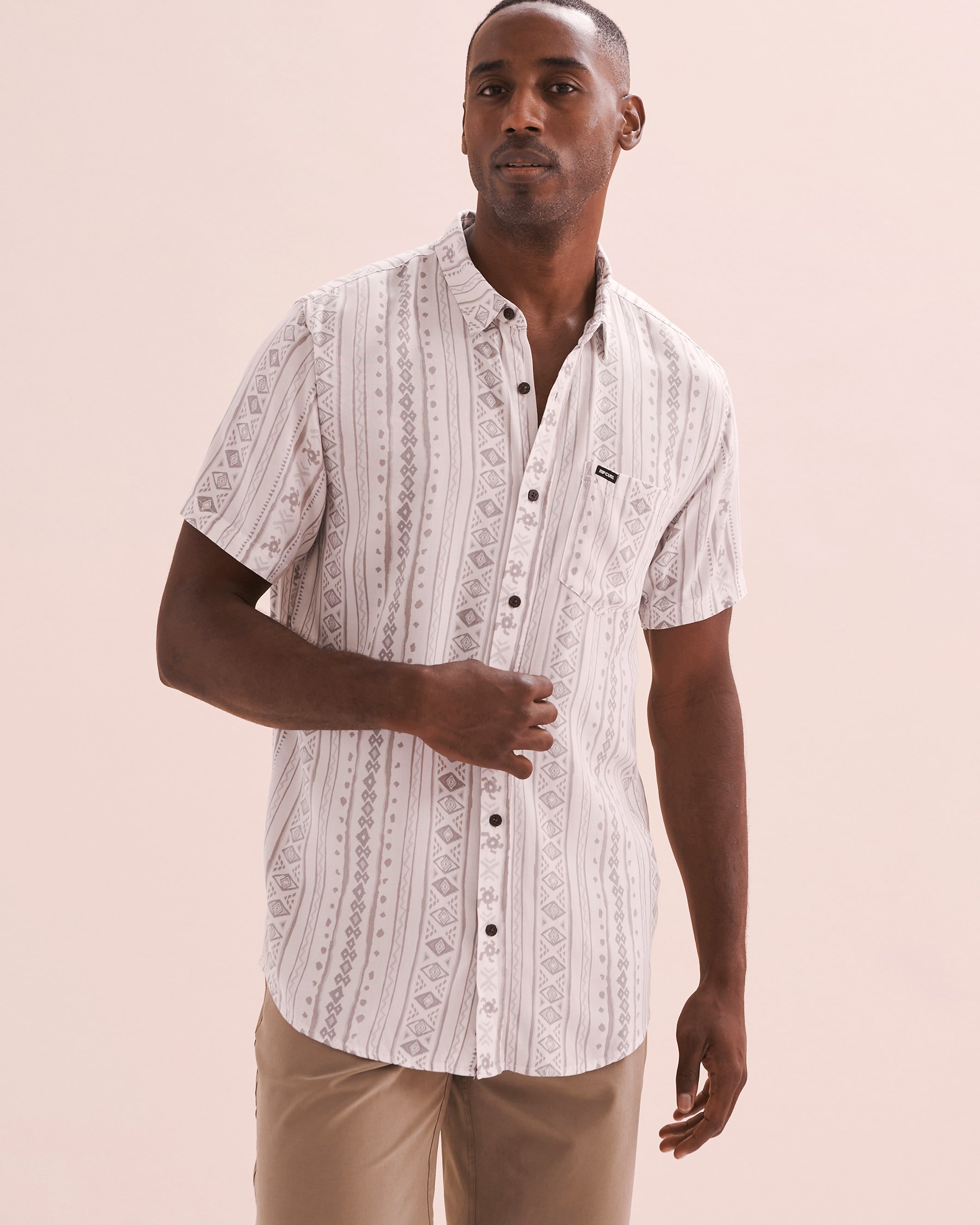 RIP CURL Fun Times Short Sleeve Shirt White/Print 03QMSH - View1