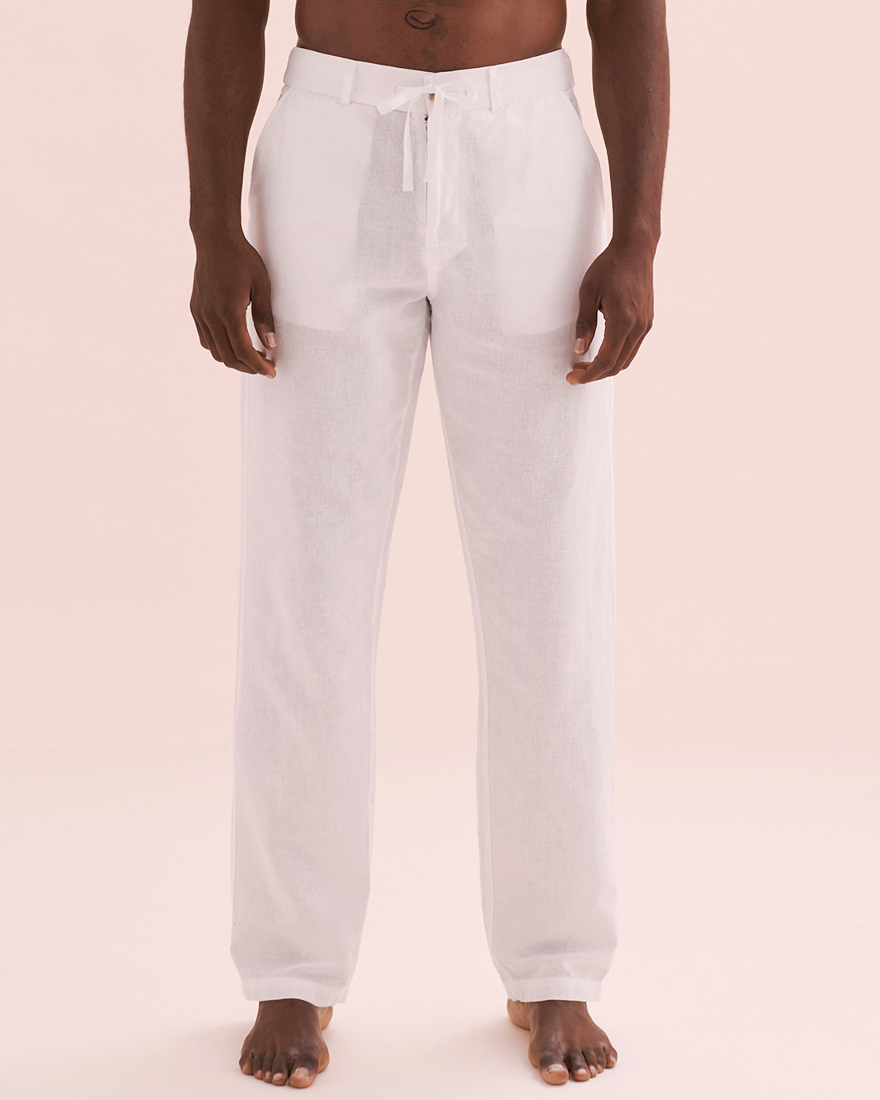 OFF THE BEACH Pantalon en mélange de lin Blanc 04200003 - Voir5