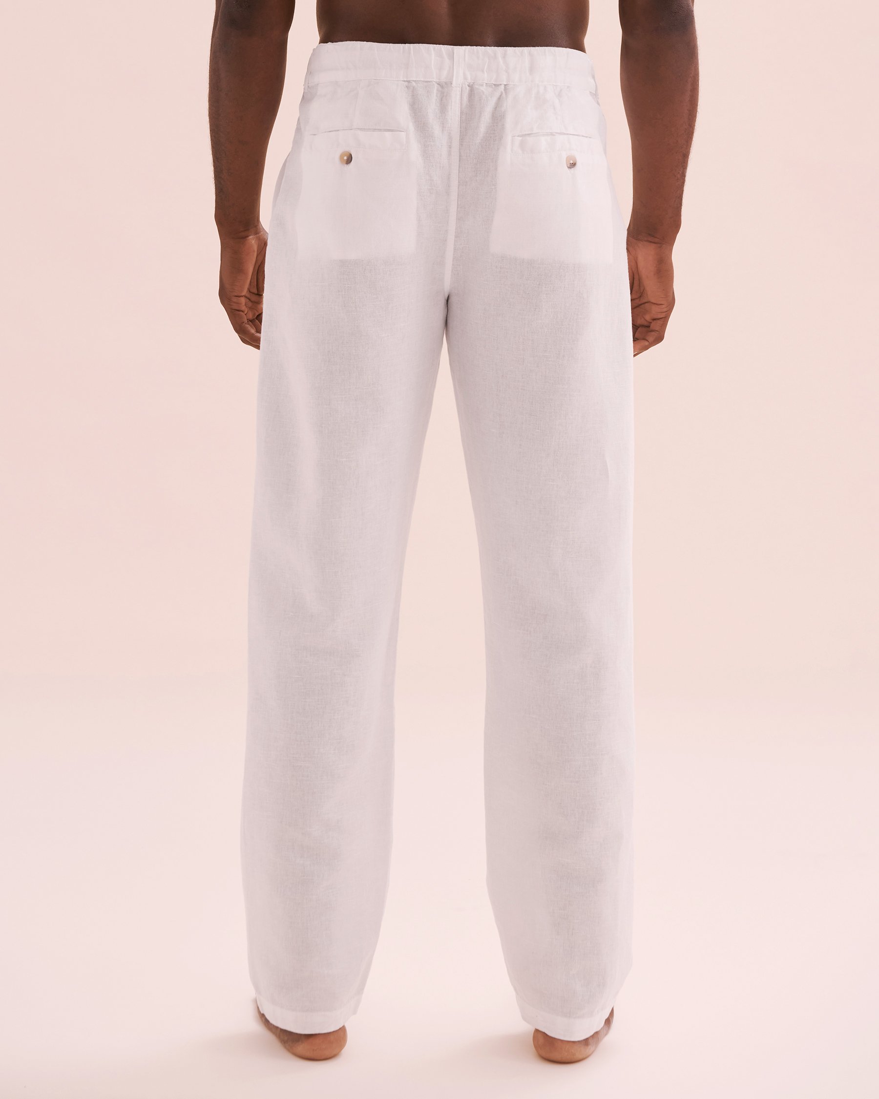 OFF THE BEACH Pantalon en mélange de lin Blanc 04200003 - Voir6