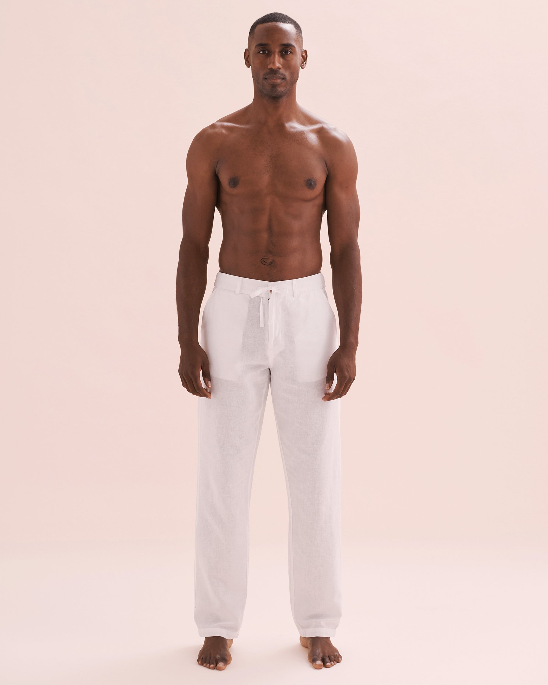 OFF THE BEACH Pantalon en mélange de lin Blanc 04200003 - Voir9