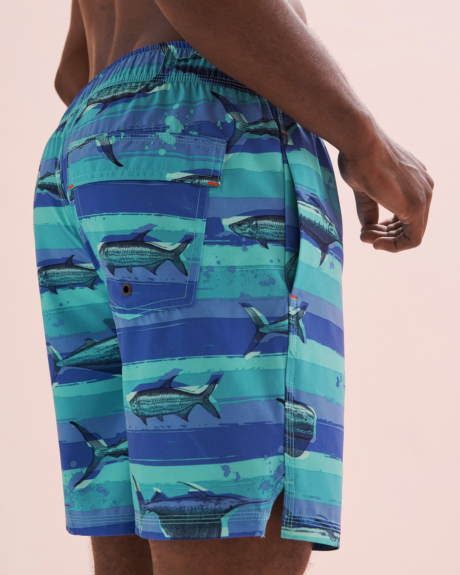 SAXX Maillot volley Oh Buoy Poissons bleu SXSW04L - Voir3