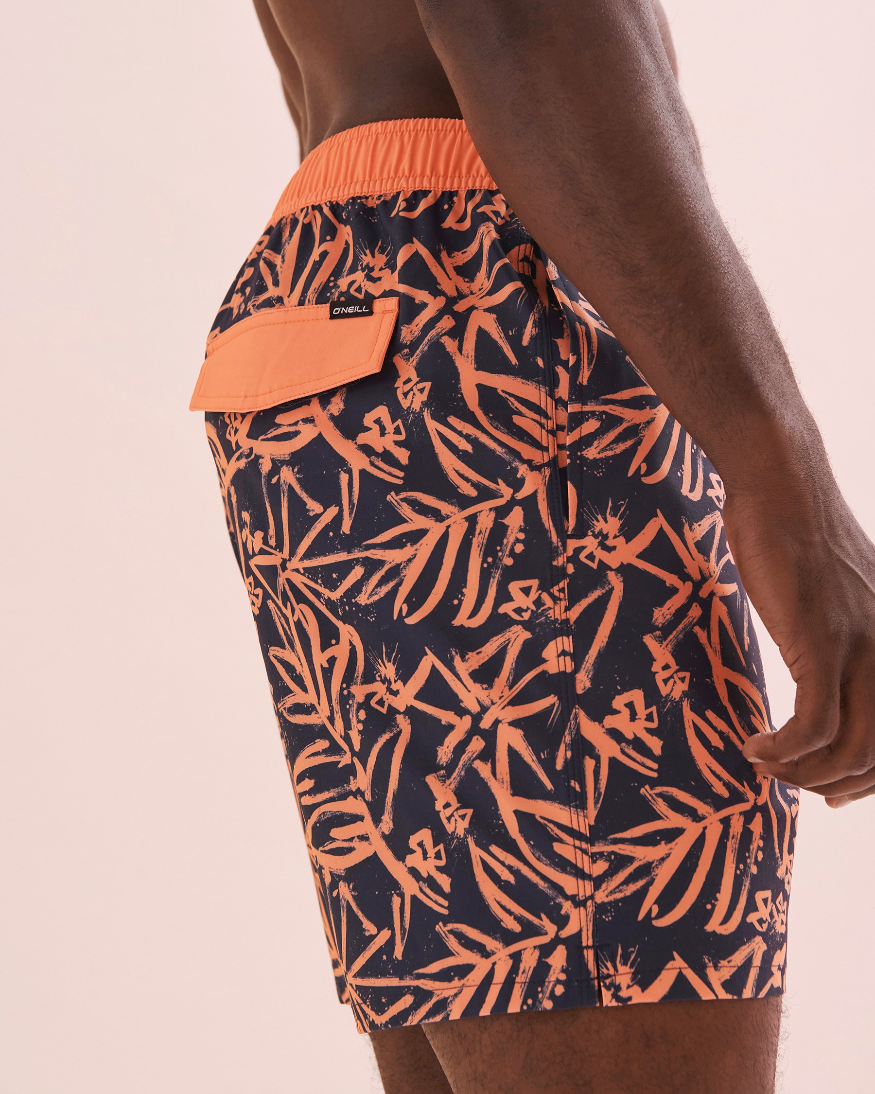 O'NEILL Maillot volley Hermosa Feuilles bleu marine et orange SP4106018 - Voir3