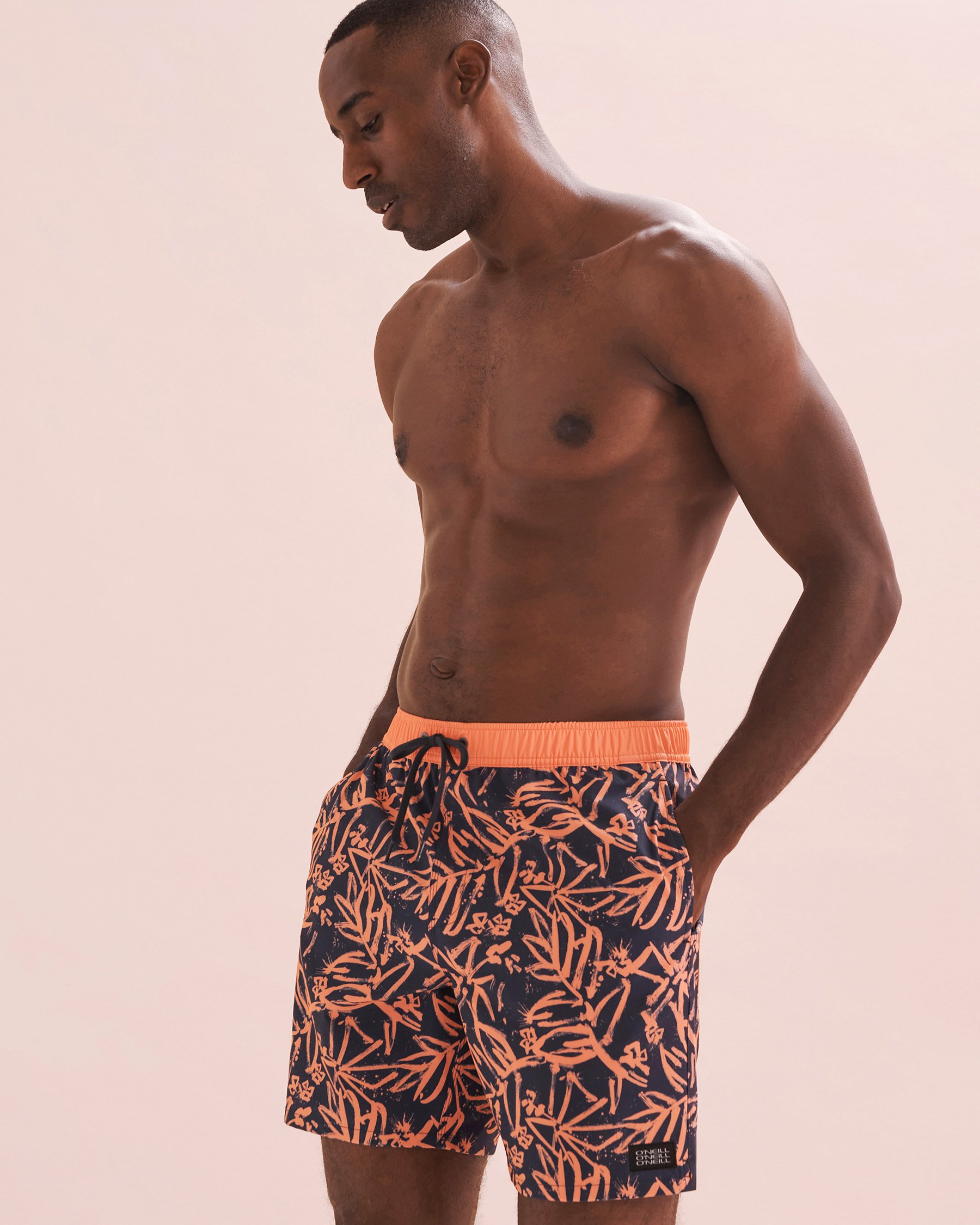 O'NEILL Maillot volley Hermosa Feuilles bleu marine et orange SP4106018 - Voir4