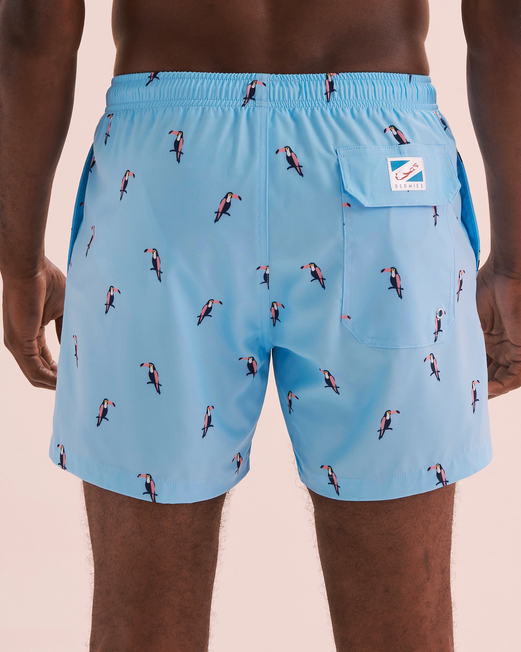 BERMIES Tucan Volley Swimsuit Blue/Tucan Print TUCAN - View5