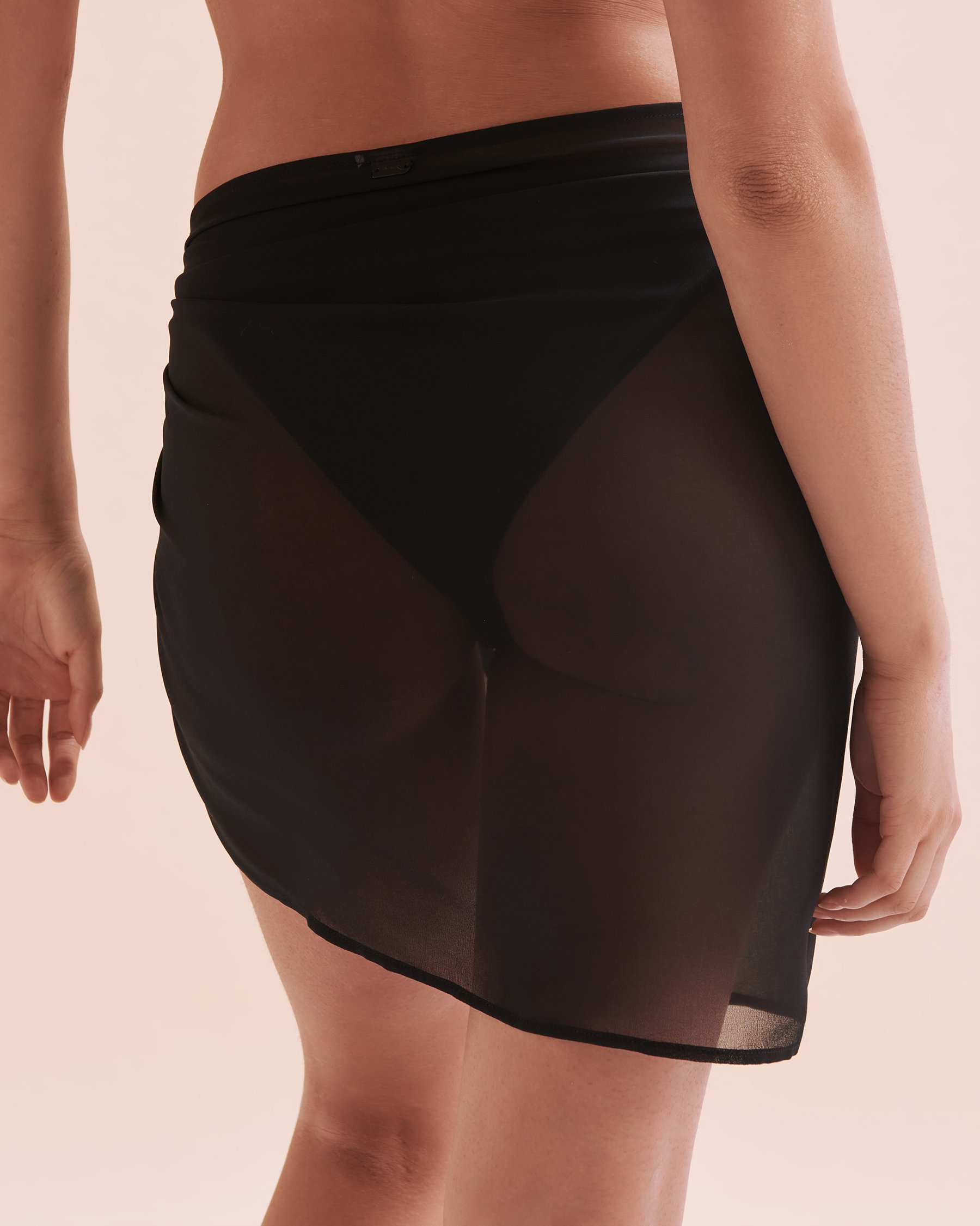 TROPIK Paréo court en chiffon Noir 02200069 - Voir2