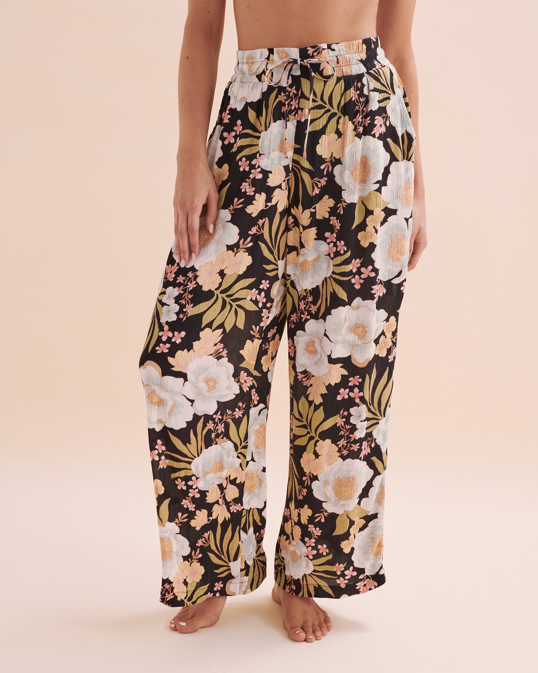 BILLABONG Pantalon plissé Sunrays Sable noir/Floral ABJNP00350 - View1