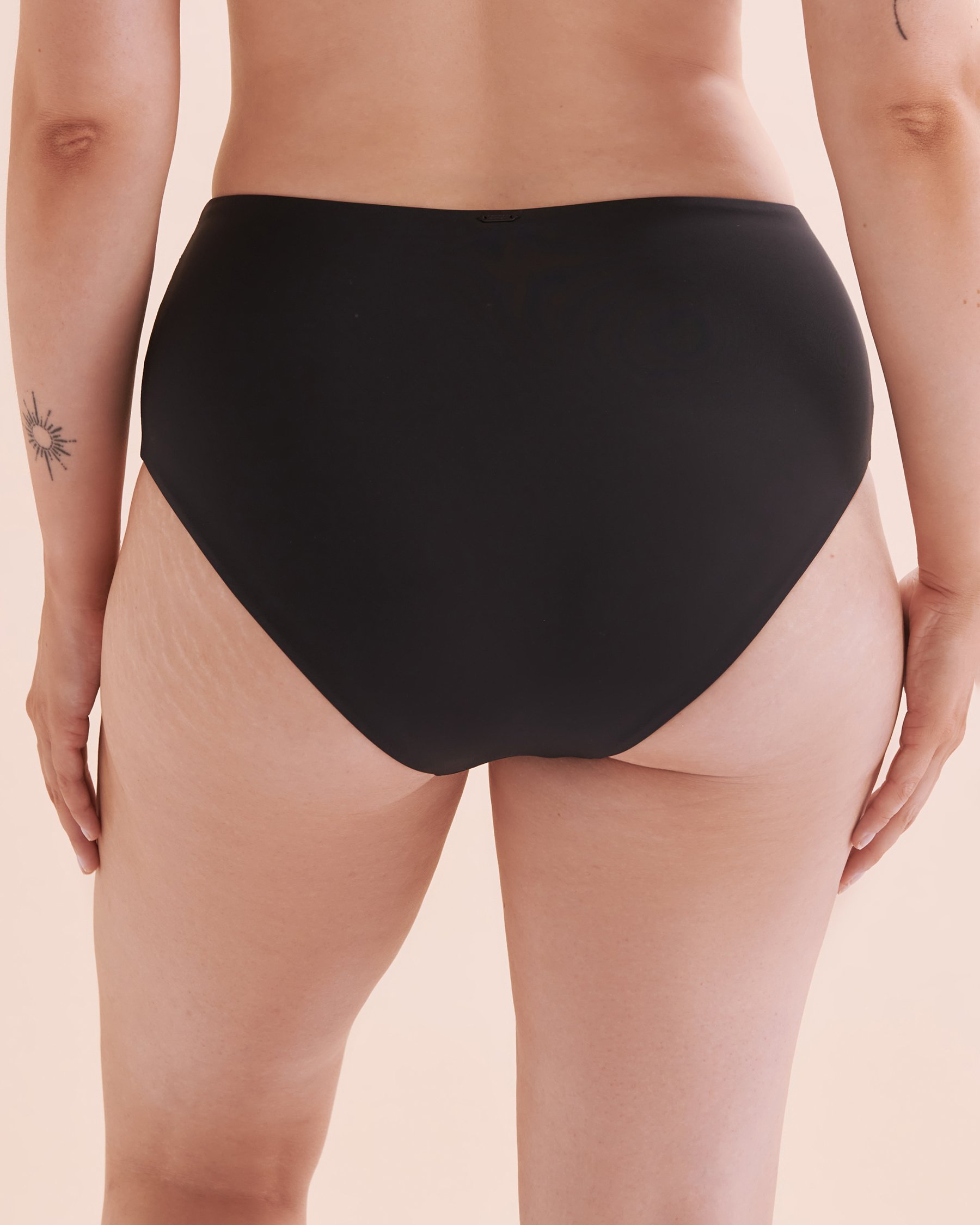 EVERYDAY SUNDAY Tropic Illusion High Waist Bikini Bottom Black ESBL0013B - View2