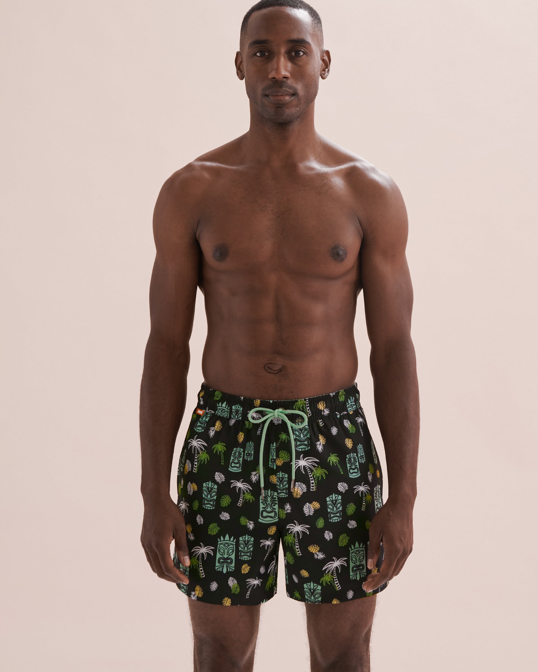 HAMABE Maillot volley Île Tiki bleu 03100036 - View8