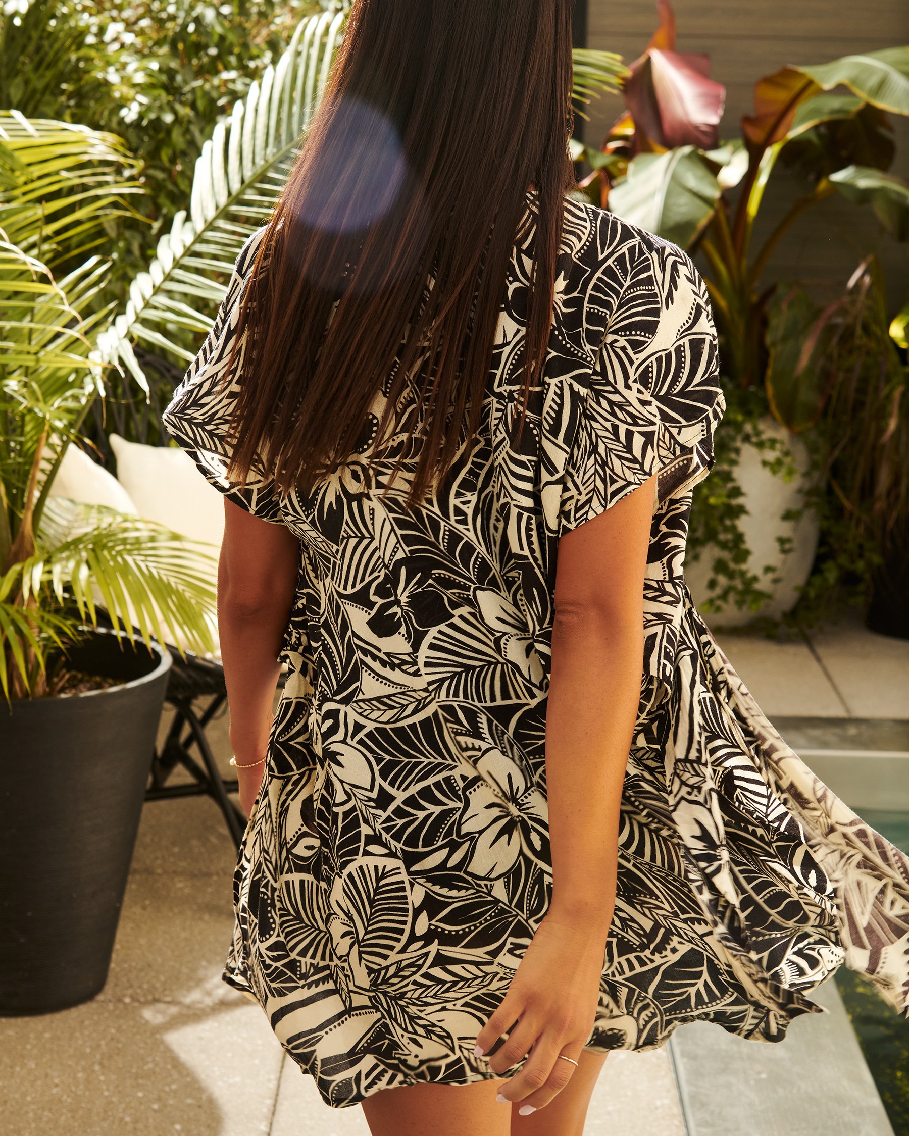 BLEU ROD BEATTIE Ciao Bella! Short Kimono Black RBCB24843 - View3