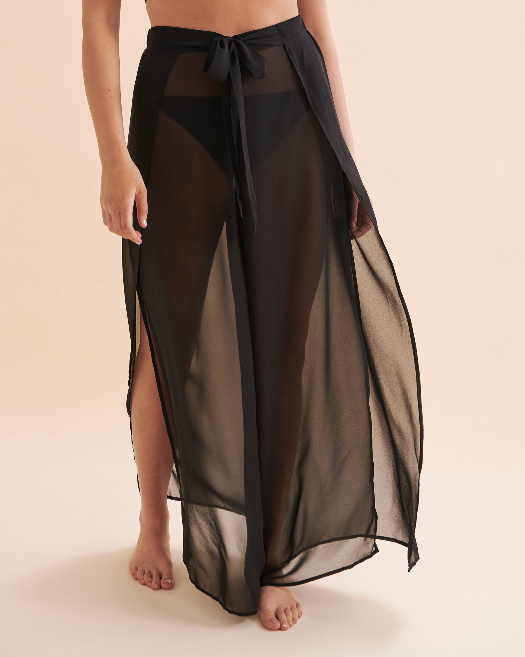 SANTEMARE Pantalon avec ceinture Noir 02200019 - Voir3