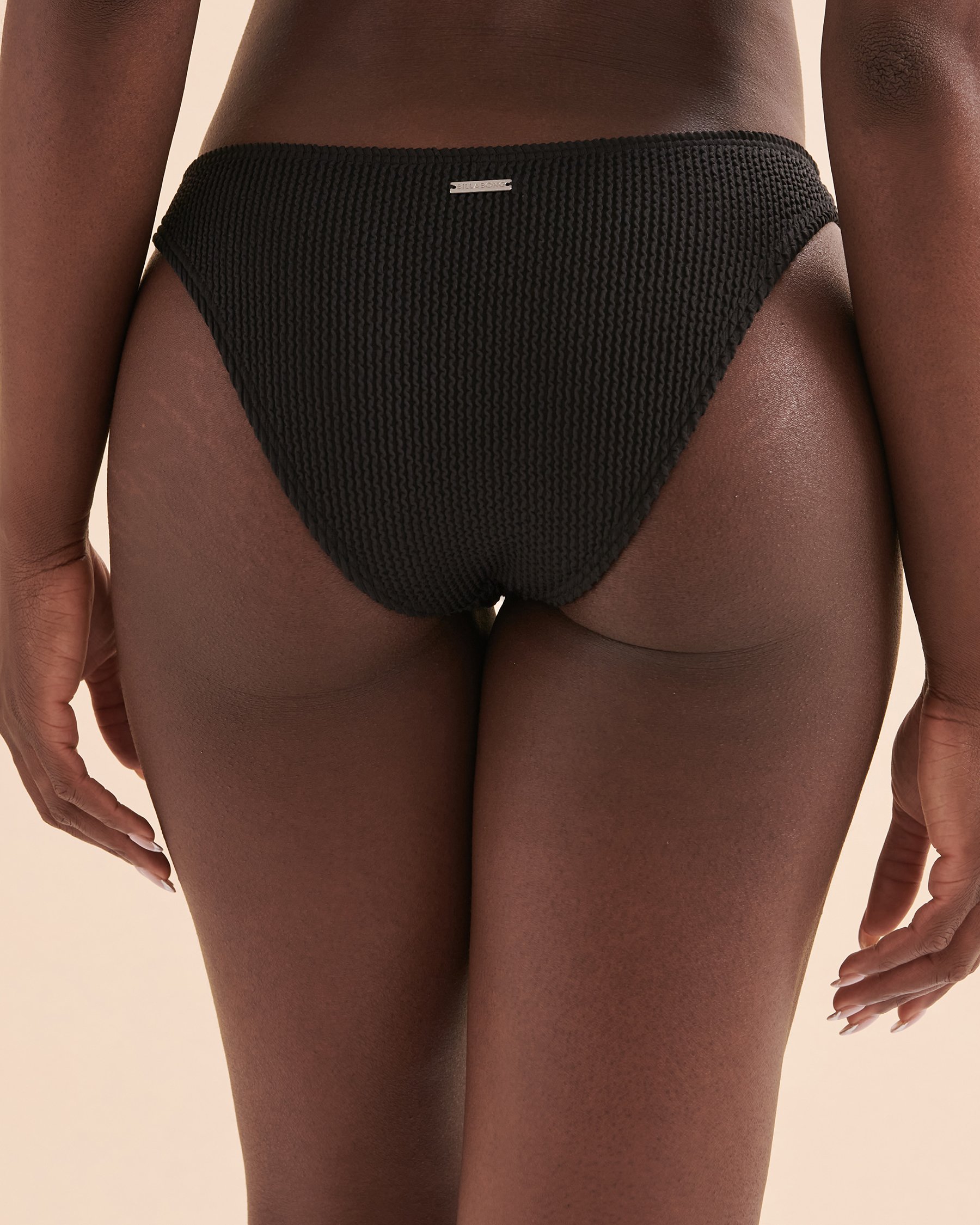 BILLABONG Bas de bikini coupe échancrée côtelé Summer High Sable noir ABJX400213 - Voir2