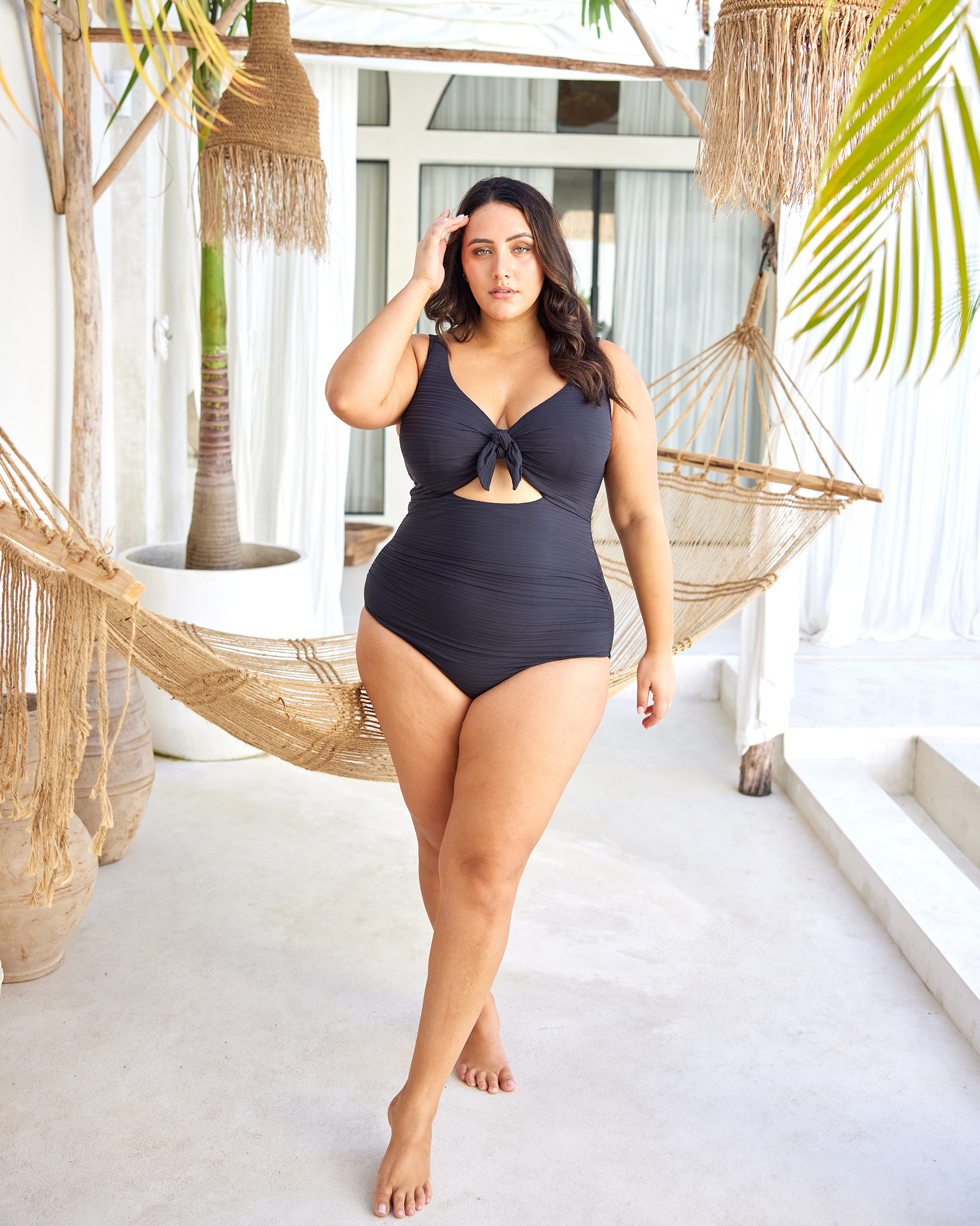 ARTESANDS Maillot une-pièce à découpe bonnet D/DD Aria Cezanne Noir AT1763GA - Voir3