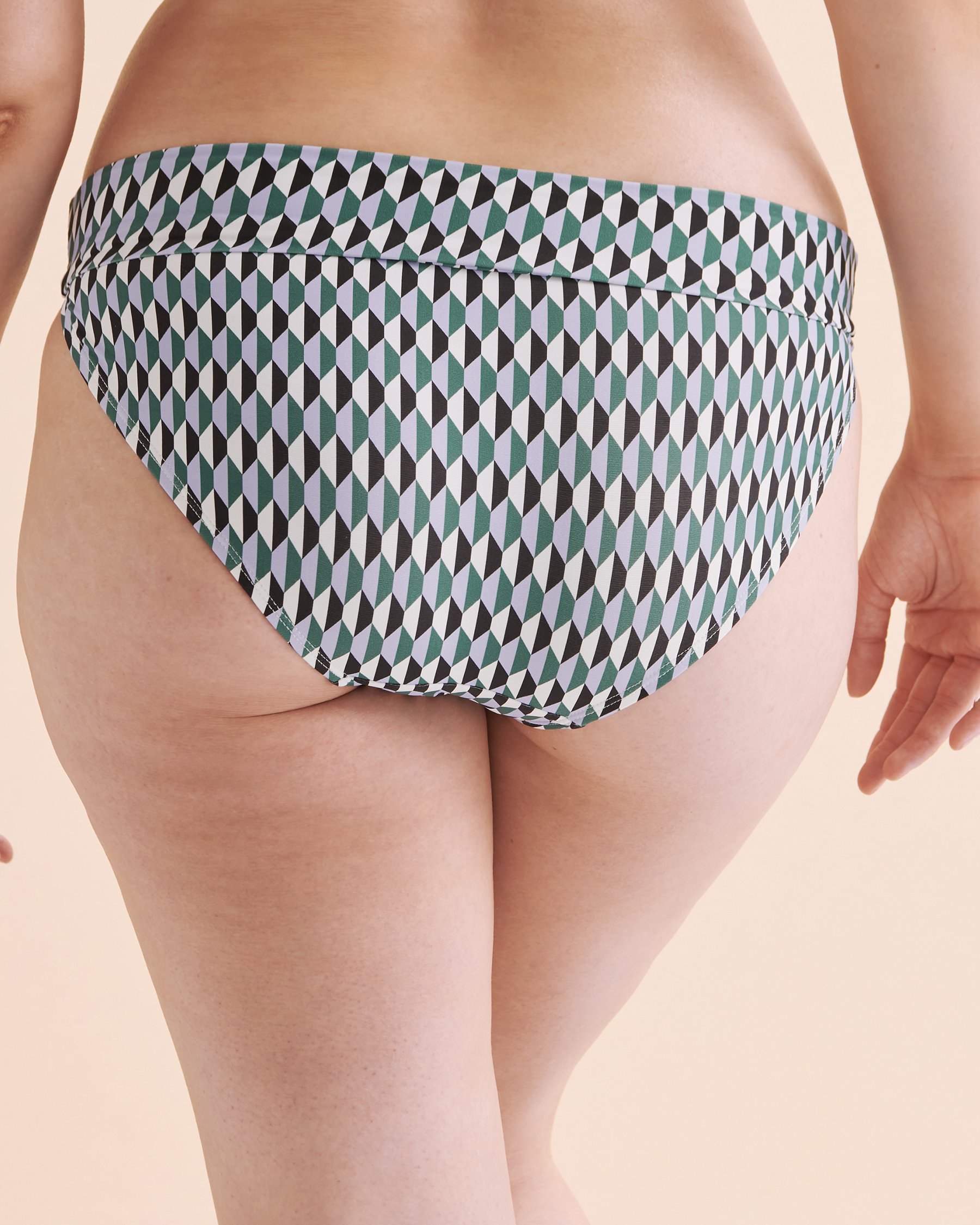 ANNE COLE Bas de bikini taille haute Boardwalk Geo Bleu géométrique 24MB37471 - Voir3