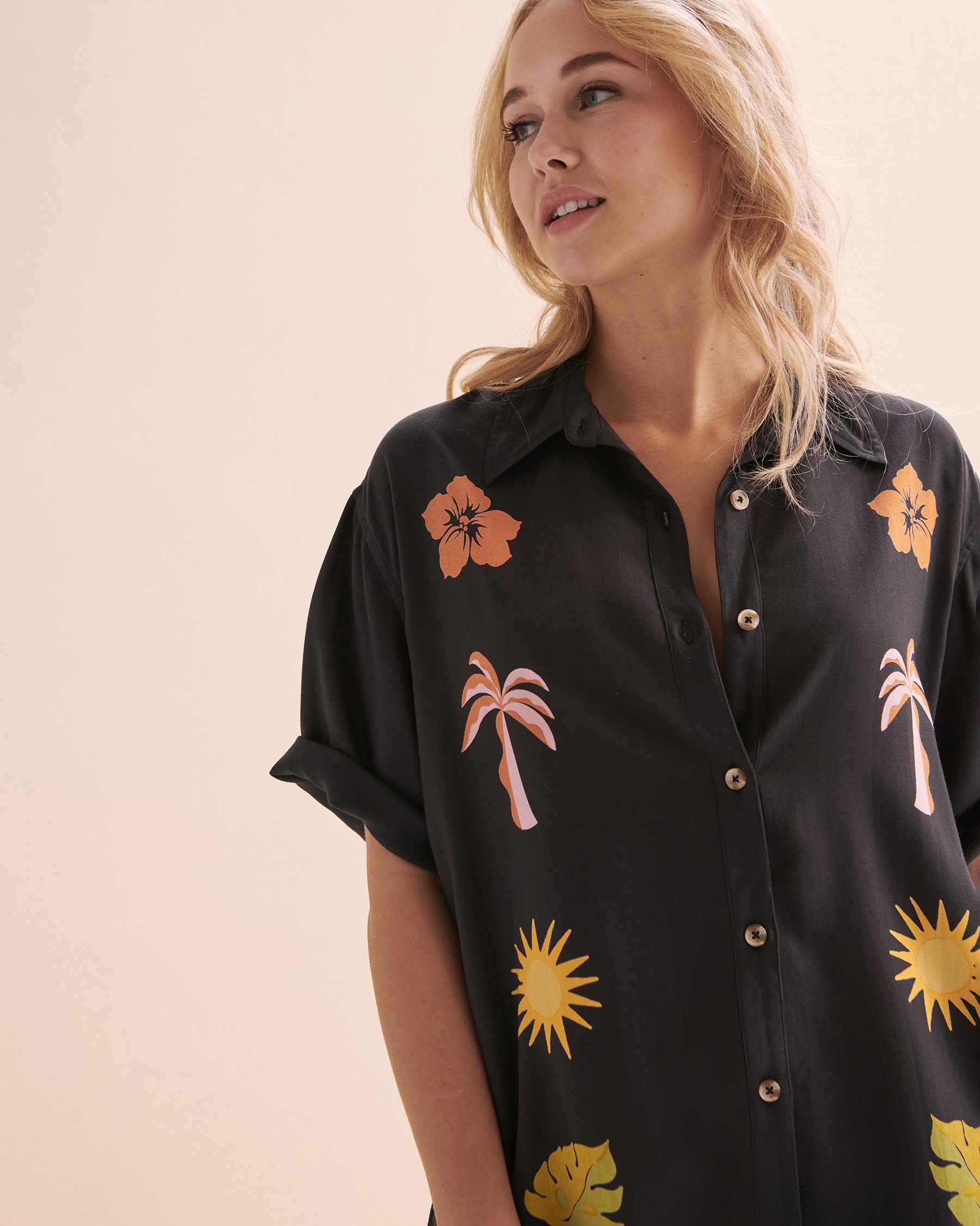 BILLABONG On Vacation Short Sleeve Shirt Black Tropical ABJWT00458 - View4