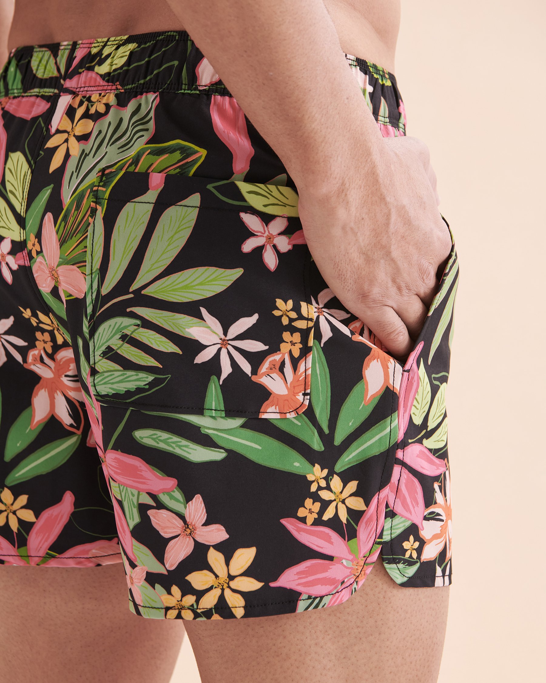 EVERYDAY SUNDAY Neon Vibes Retro Volley Swimsuit 2 Neon Tropical Leaves ESBEAM02793 - View4