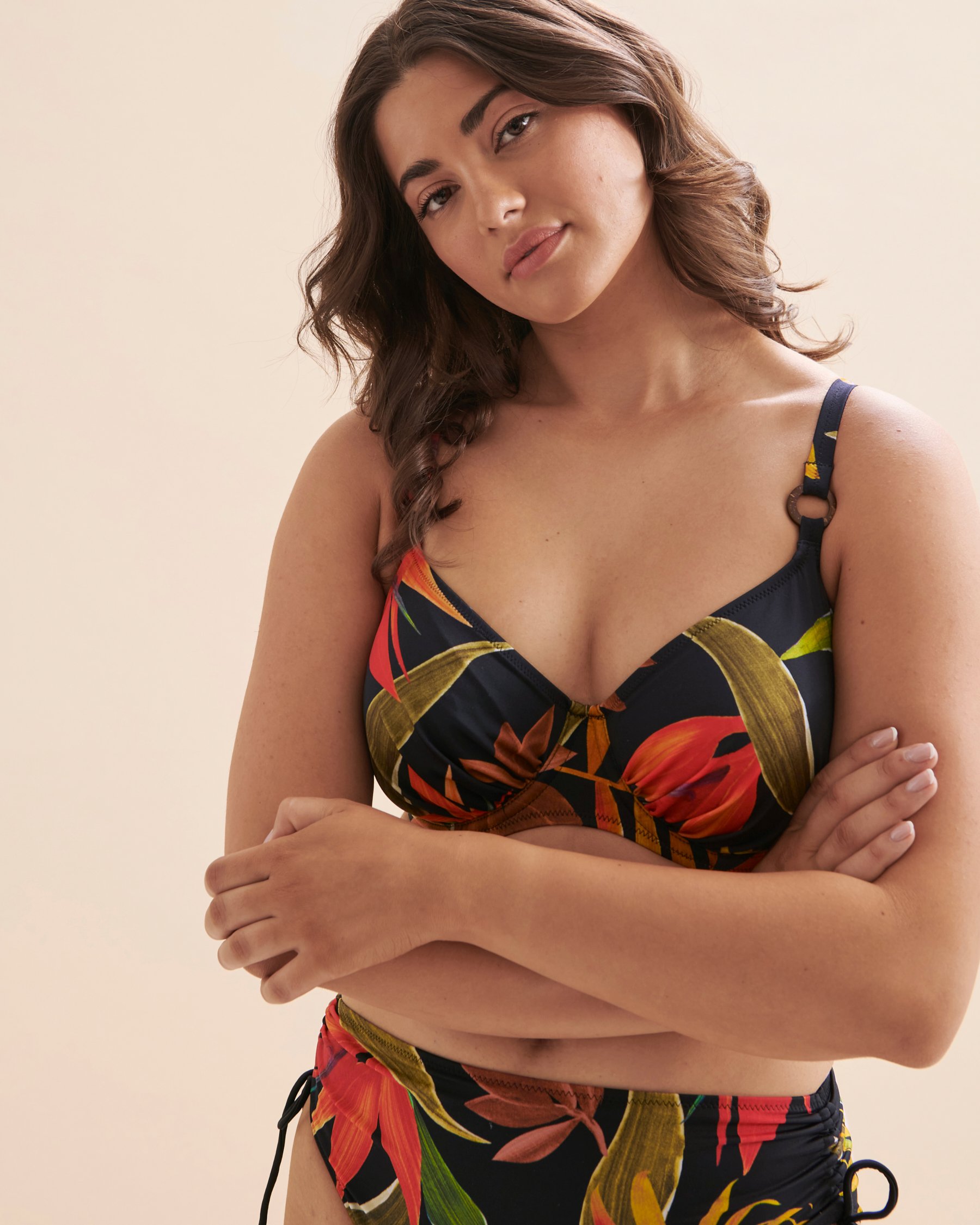 FANTASIE Haut de bikini couvrant bonnet DD/E/F Pichola Feuilles tropicales FS503901 - Voir4