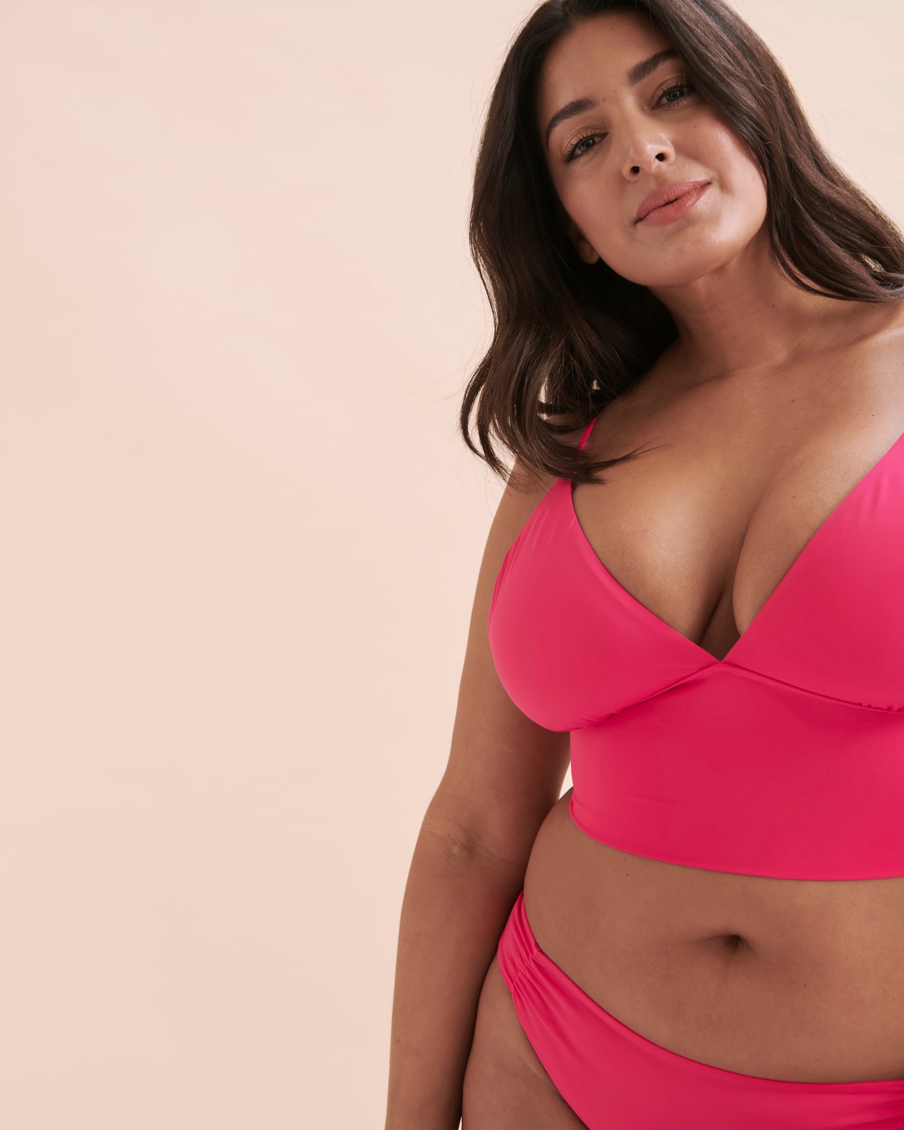 QUINTSOUL Haut de bikini bralette à détails croisés dans le dos Framboise W15203965 - Voir4