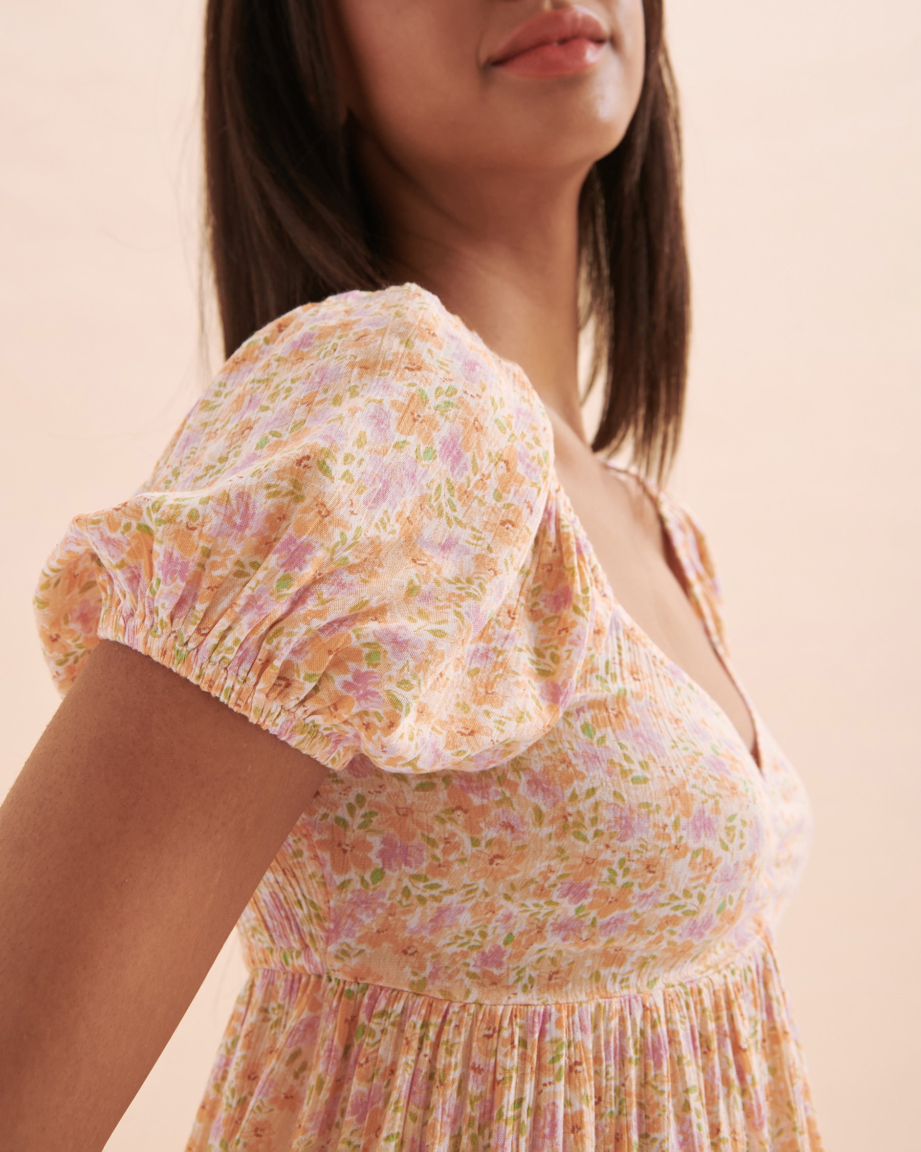 BILLABONG Robe courte Heart Song Floral rose ABJWD00709 - Voir3