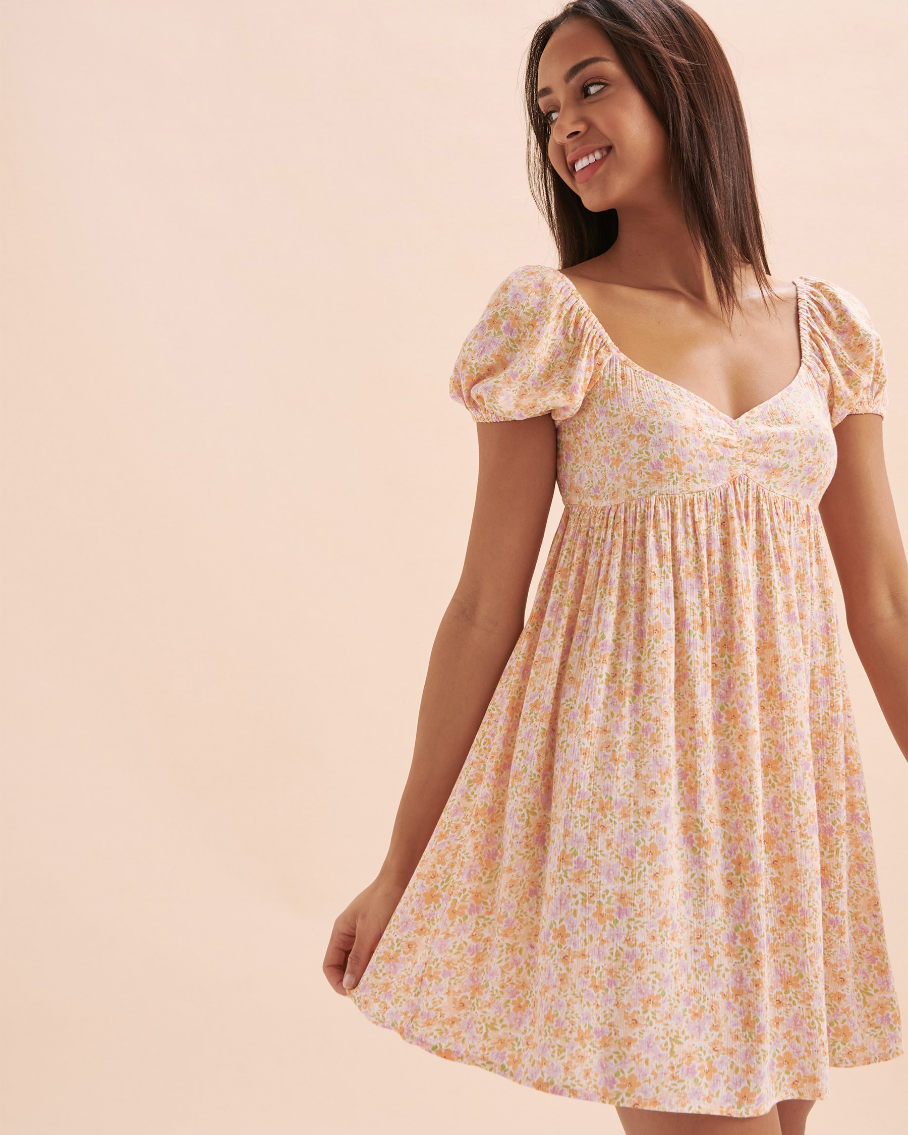 BILLABONG Robe courte Heart Song Floral rose ABJWD00709 - Voir4