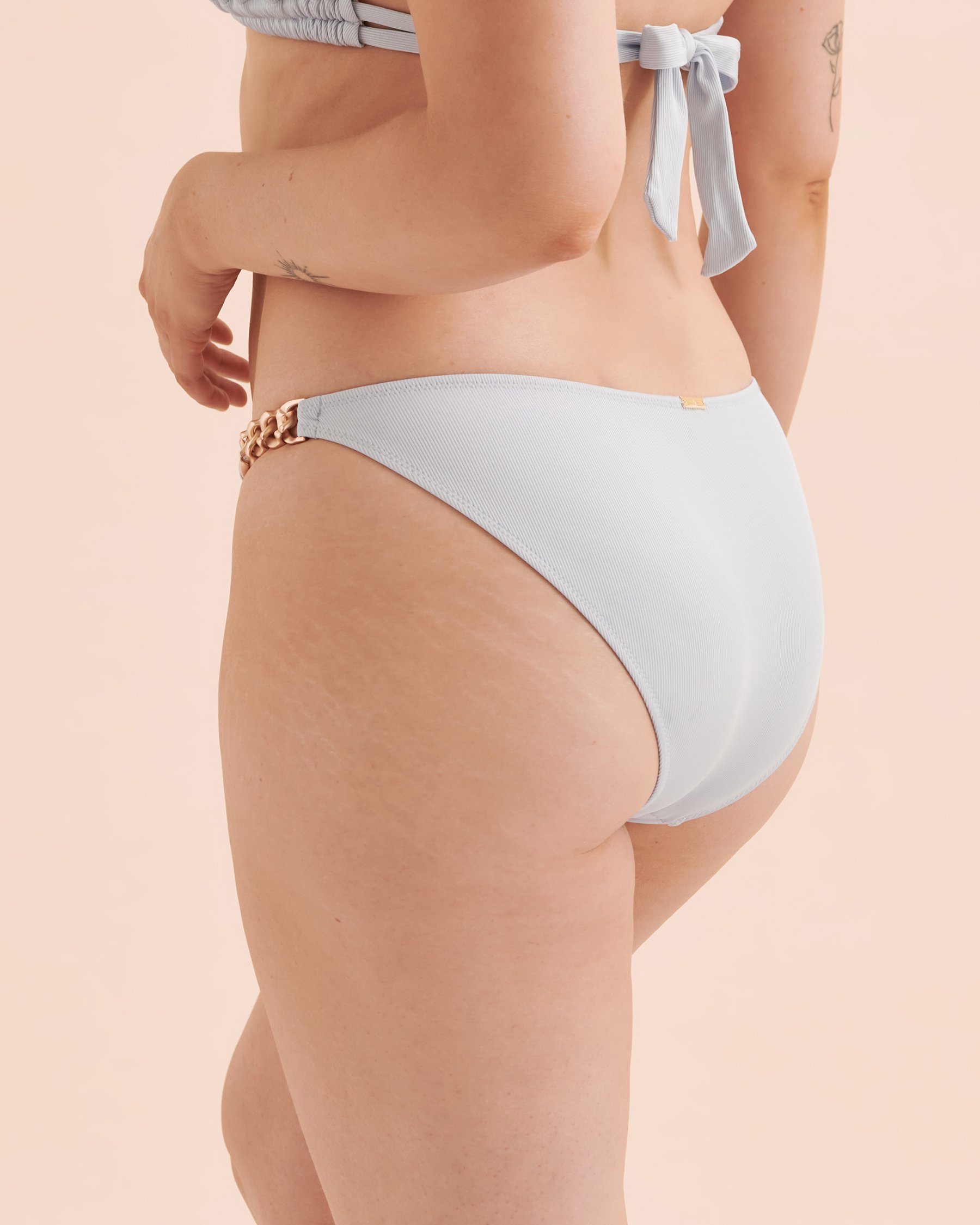 SANTEMARE Chain Brazilian Bikini Bottom Light Sky Blue 01300307 - View4