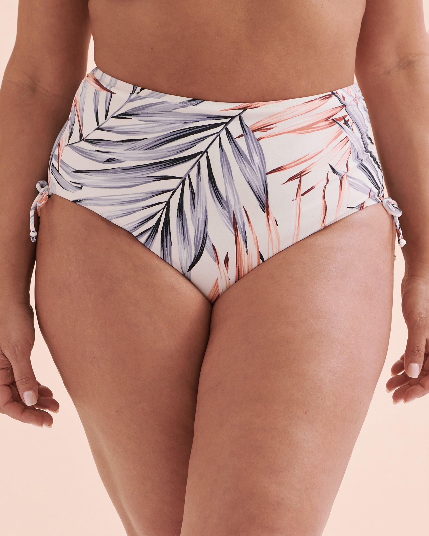 CHRISTINA Bas de bikini taille haute noué aux hanches Desert Palm Beige tropical 30DP4044 - View2