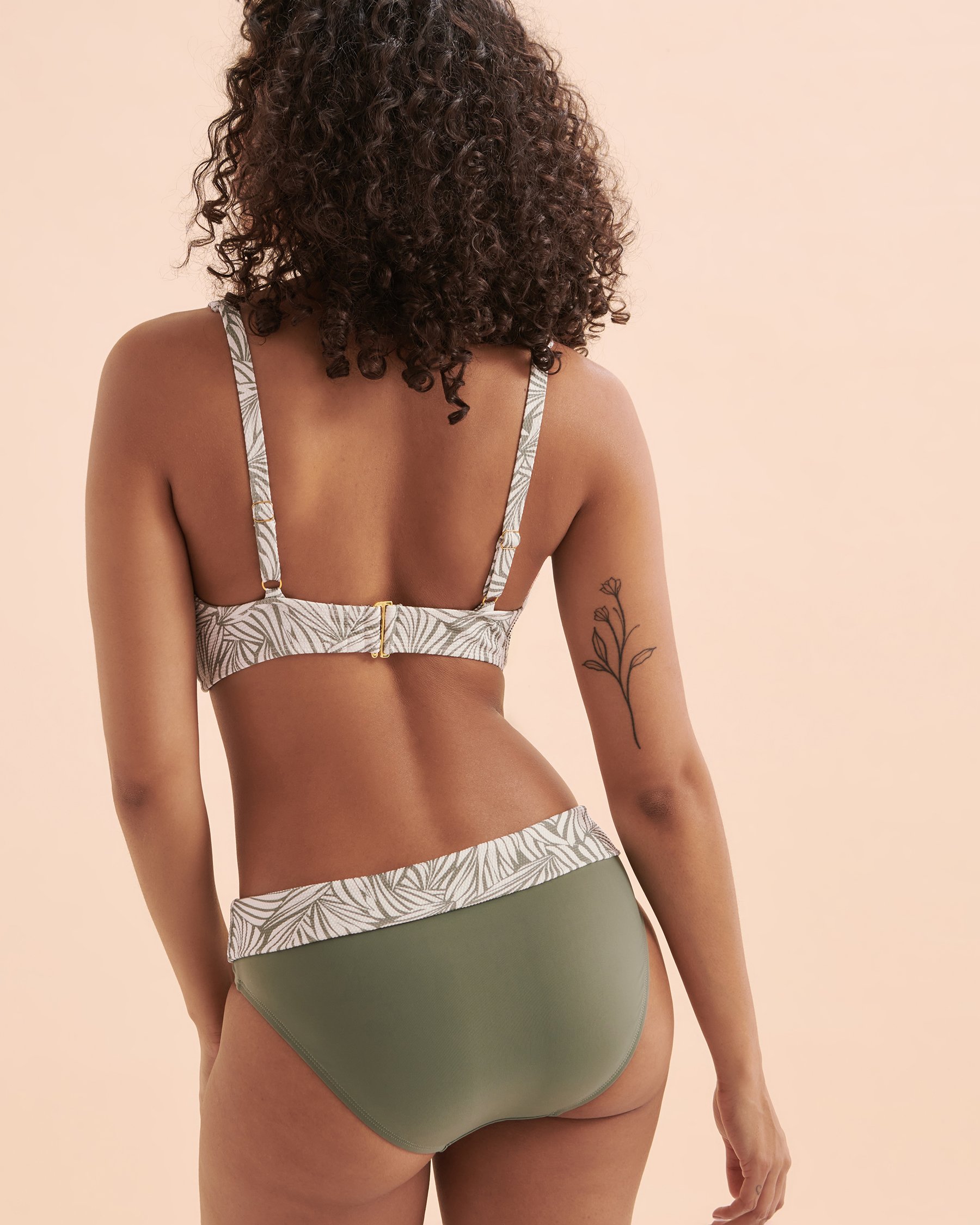 SKYE Biomes Mathilda D Cup Wrap Bikini Top Light Green Tropical SK751216D - View2