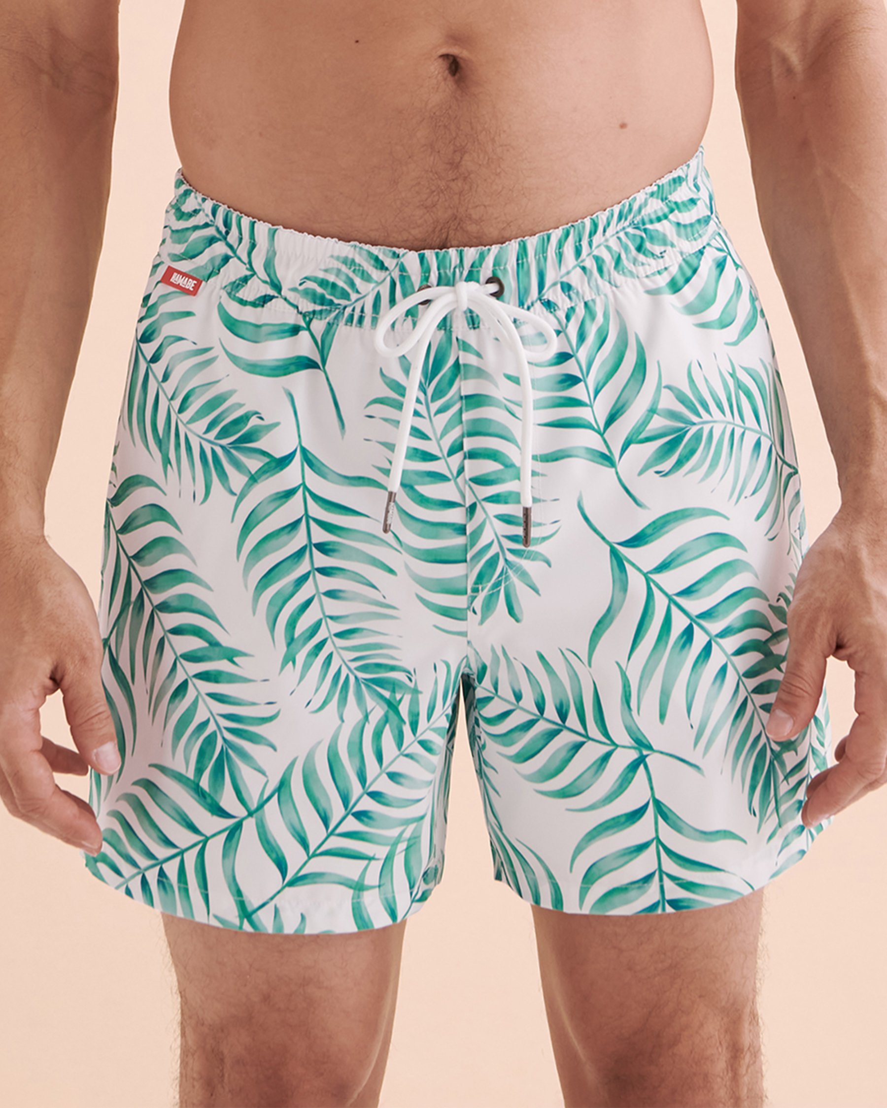 HAMABE Maillot volley Tropical blanc et vert 03100028 - Voir1